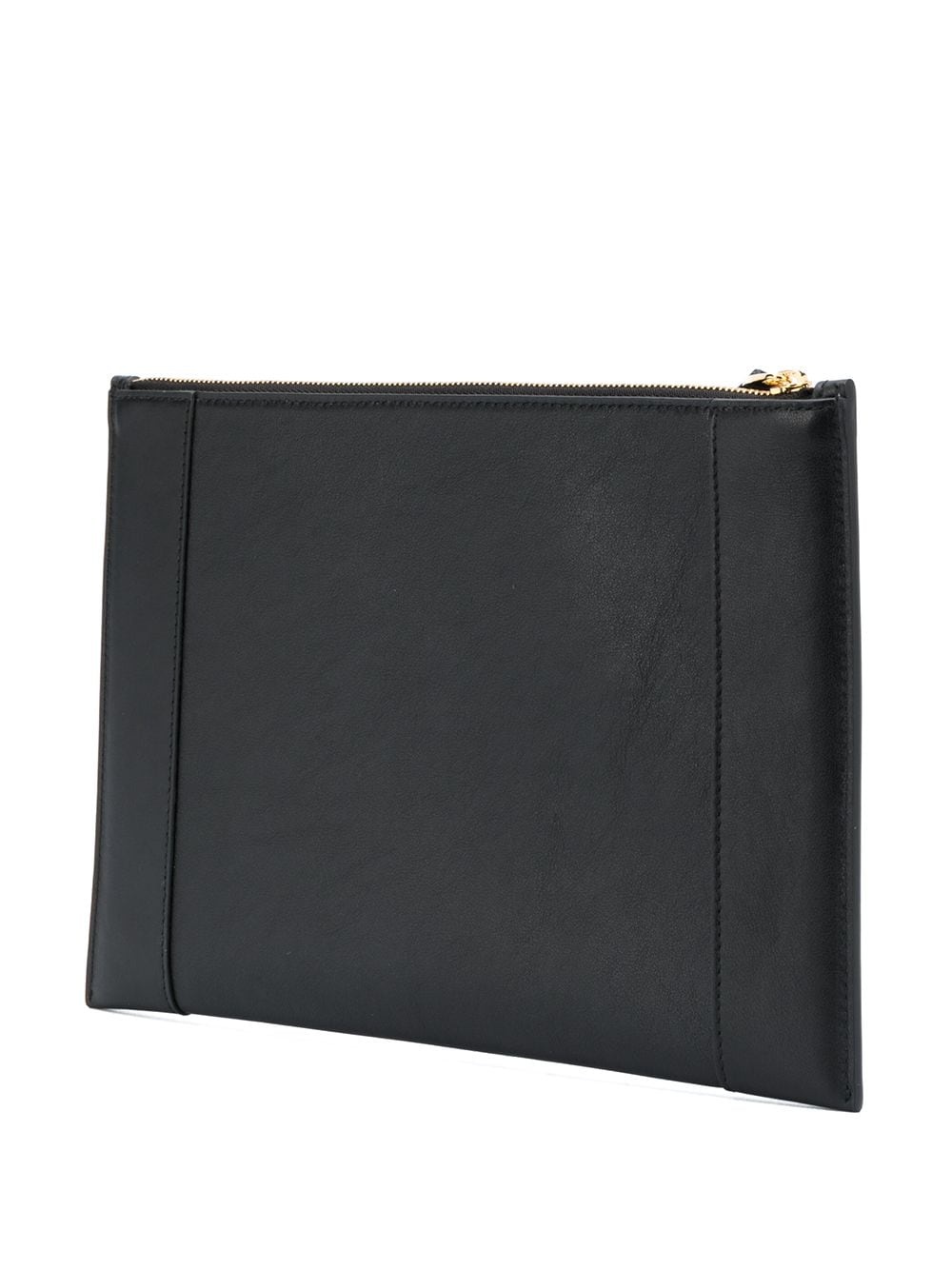 logo-embossed zip clutch - 3