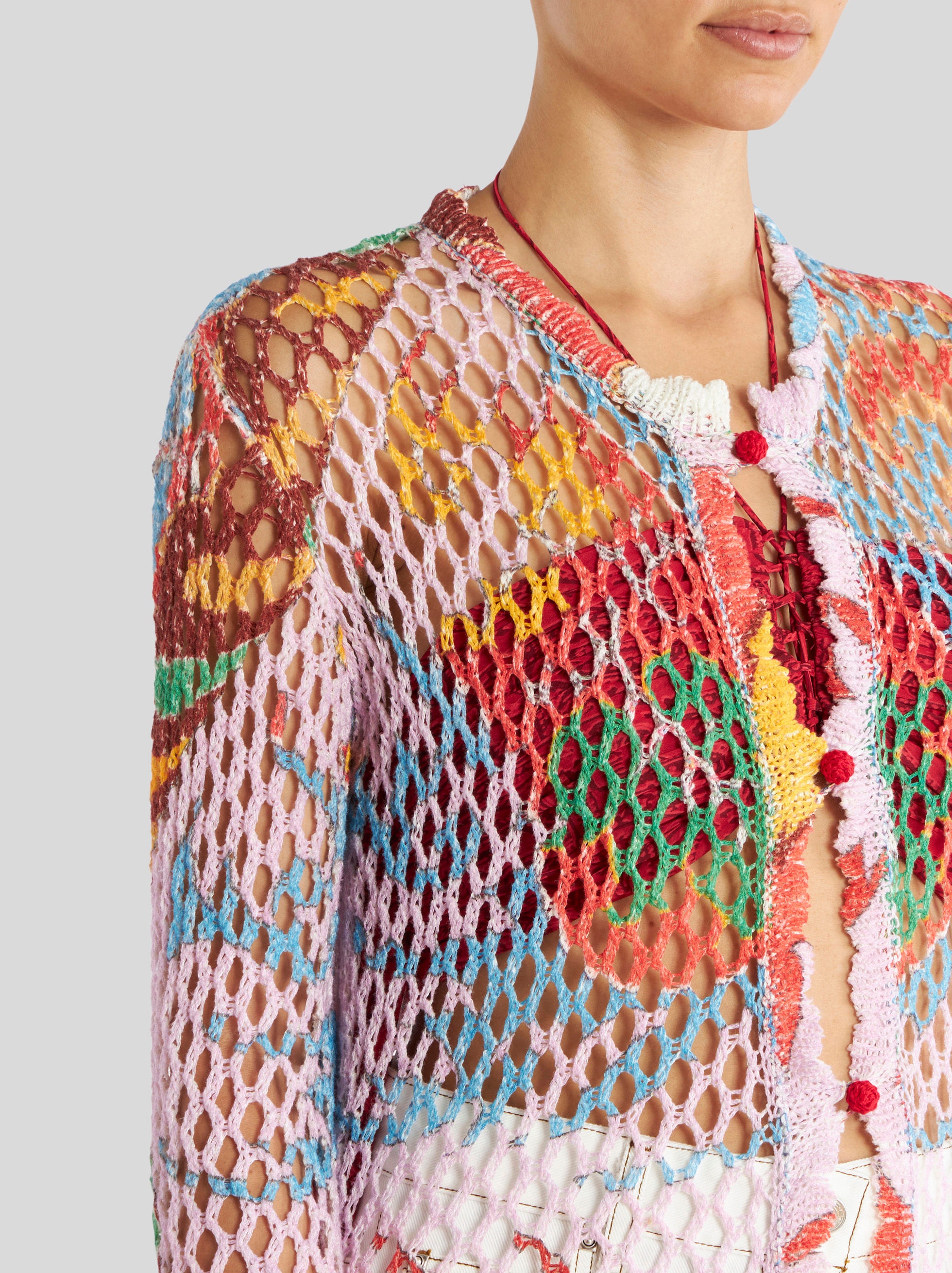 MAXI CROCHETED YARN CARDIGAN - 4
