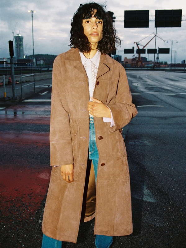 Ilse Suede Coat Tobacco - 2