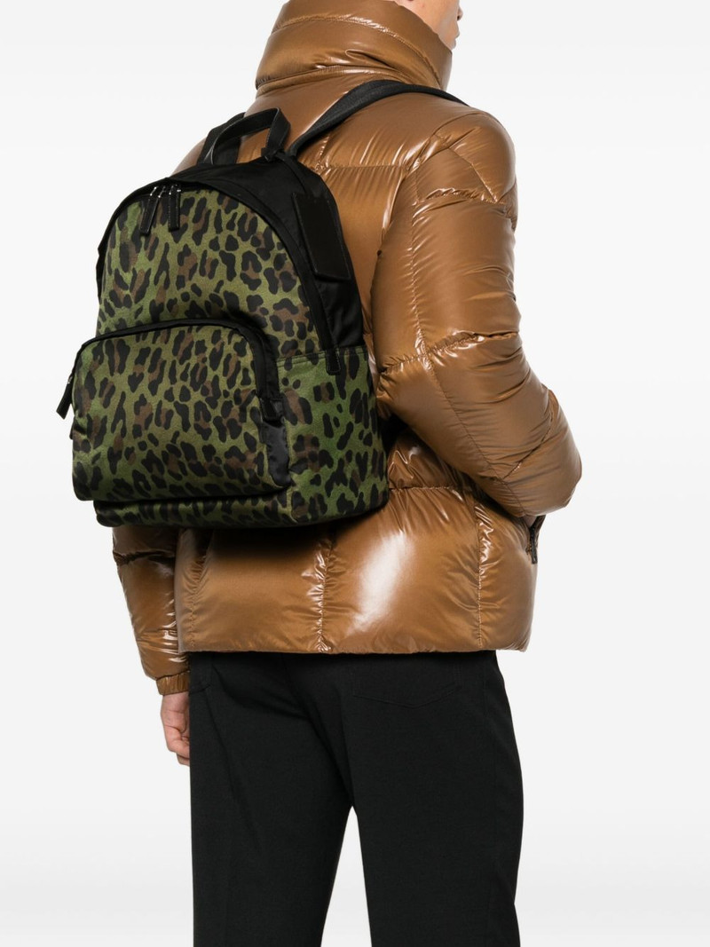 Prada leopard-print backpack outlook