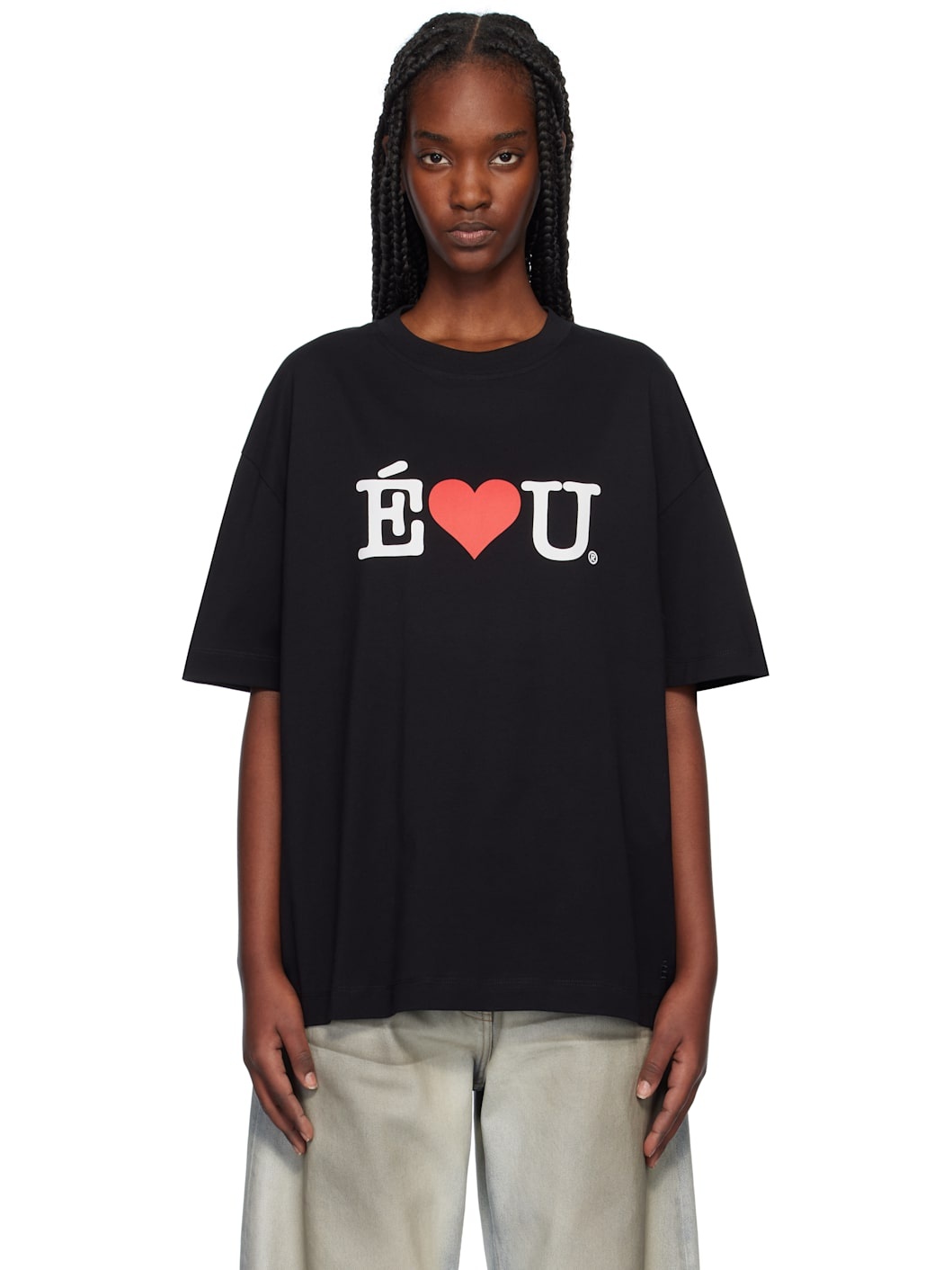 Black 'ÉLU' Relax T-shirt - 1