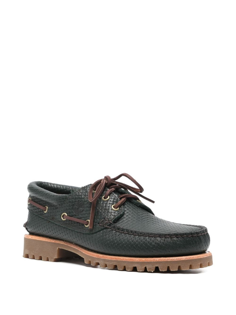 Timberland 30mm textured lace-up boat shoes outlook