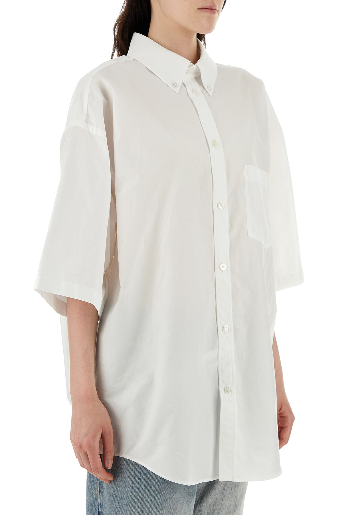 White poplin oversize shirt - 3
