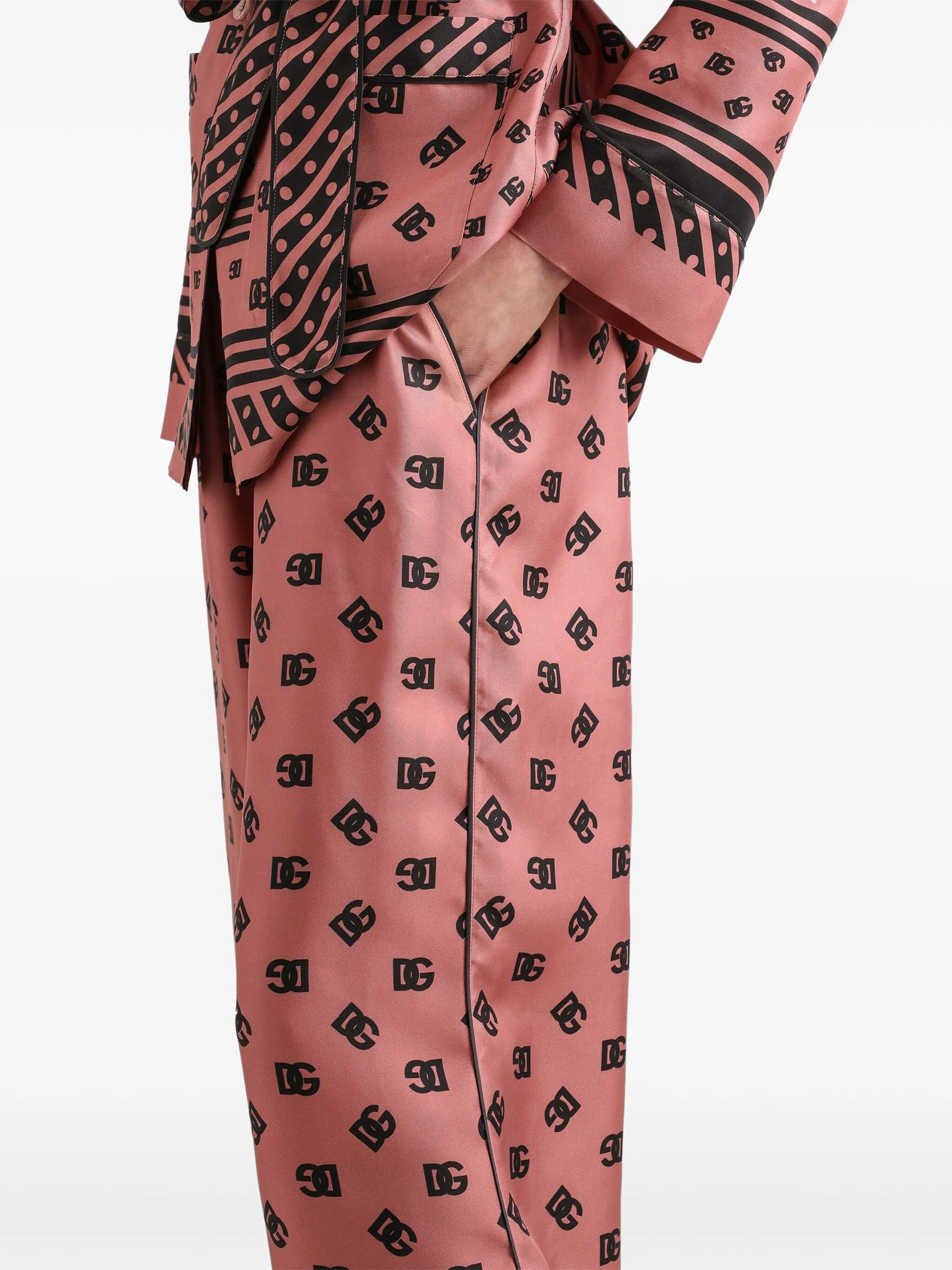 logo-print palazzo pants - 5