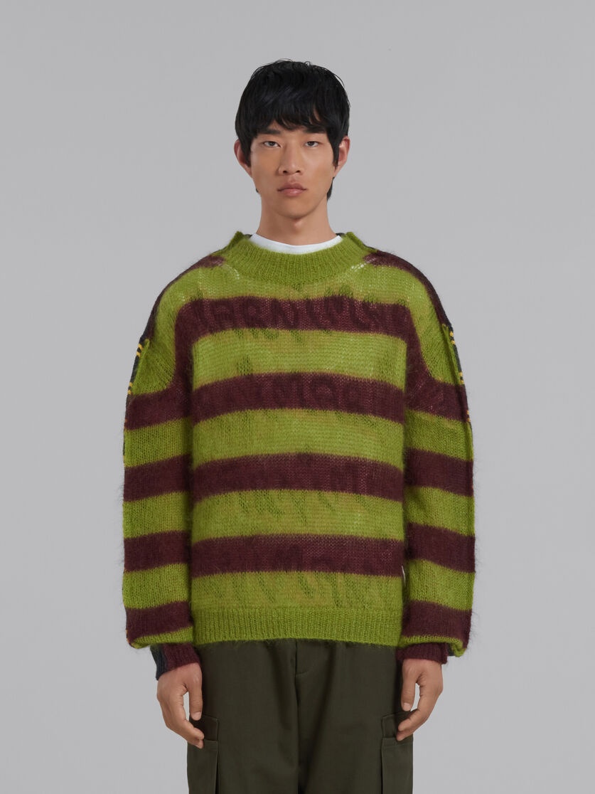 MOHAIR AND WOOL SWEATER WITH MULTICOLOUR STRIPES - 2