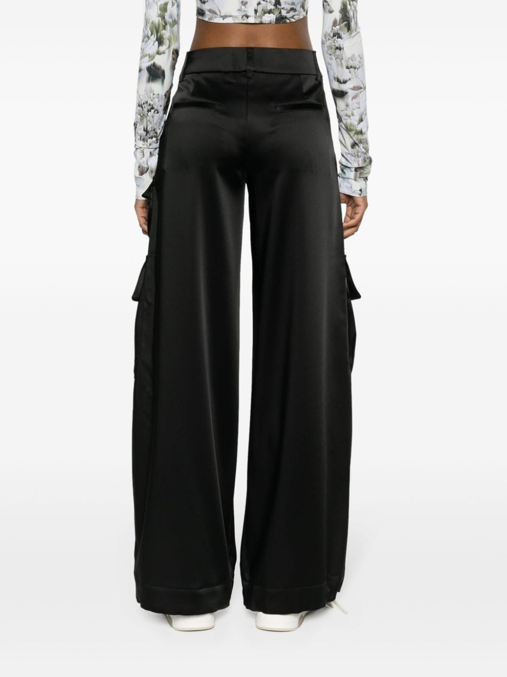 satin cargo trousers - 4