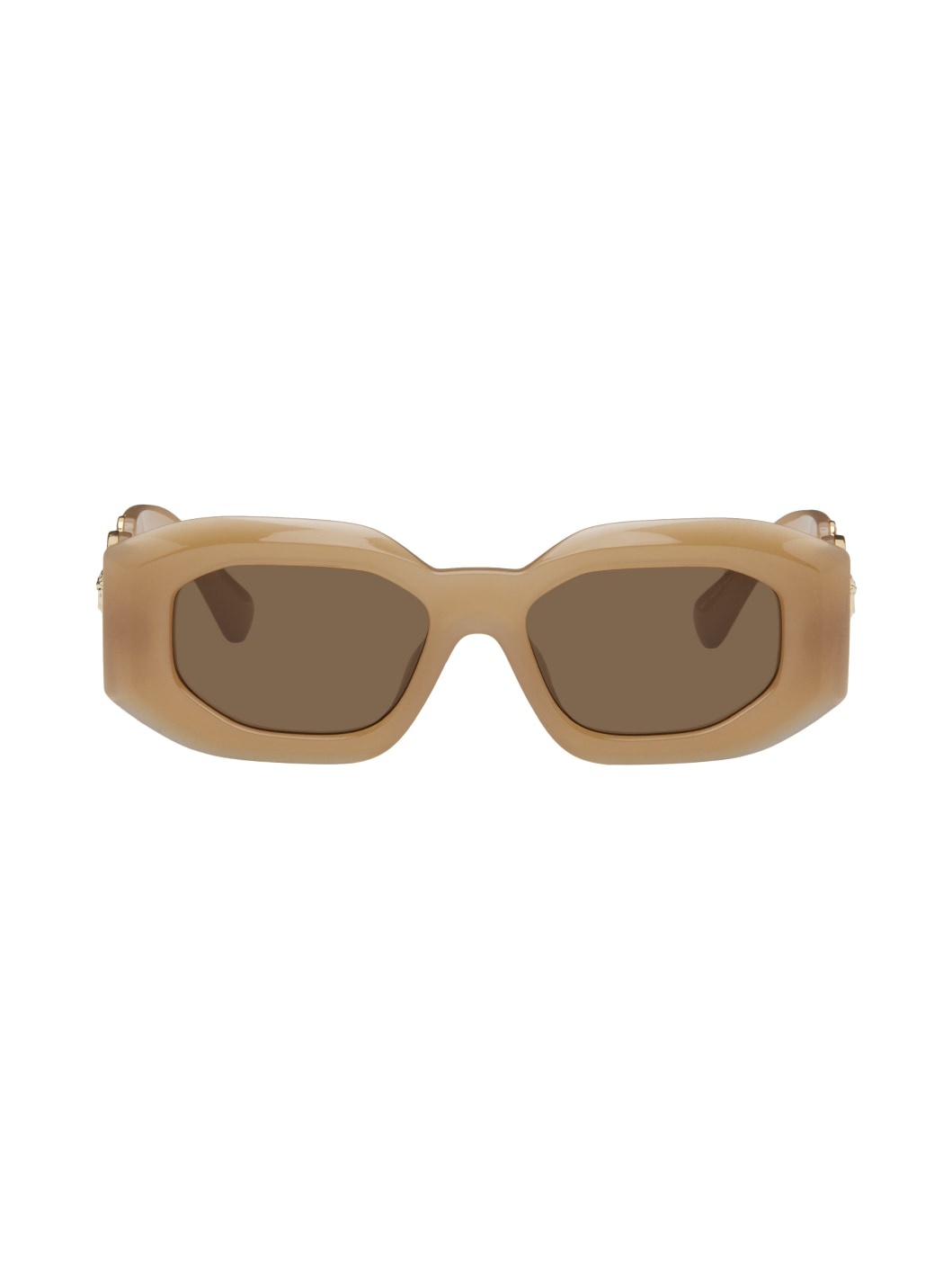 Tan Maxi Medusa Biggie Sunglasses - 1