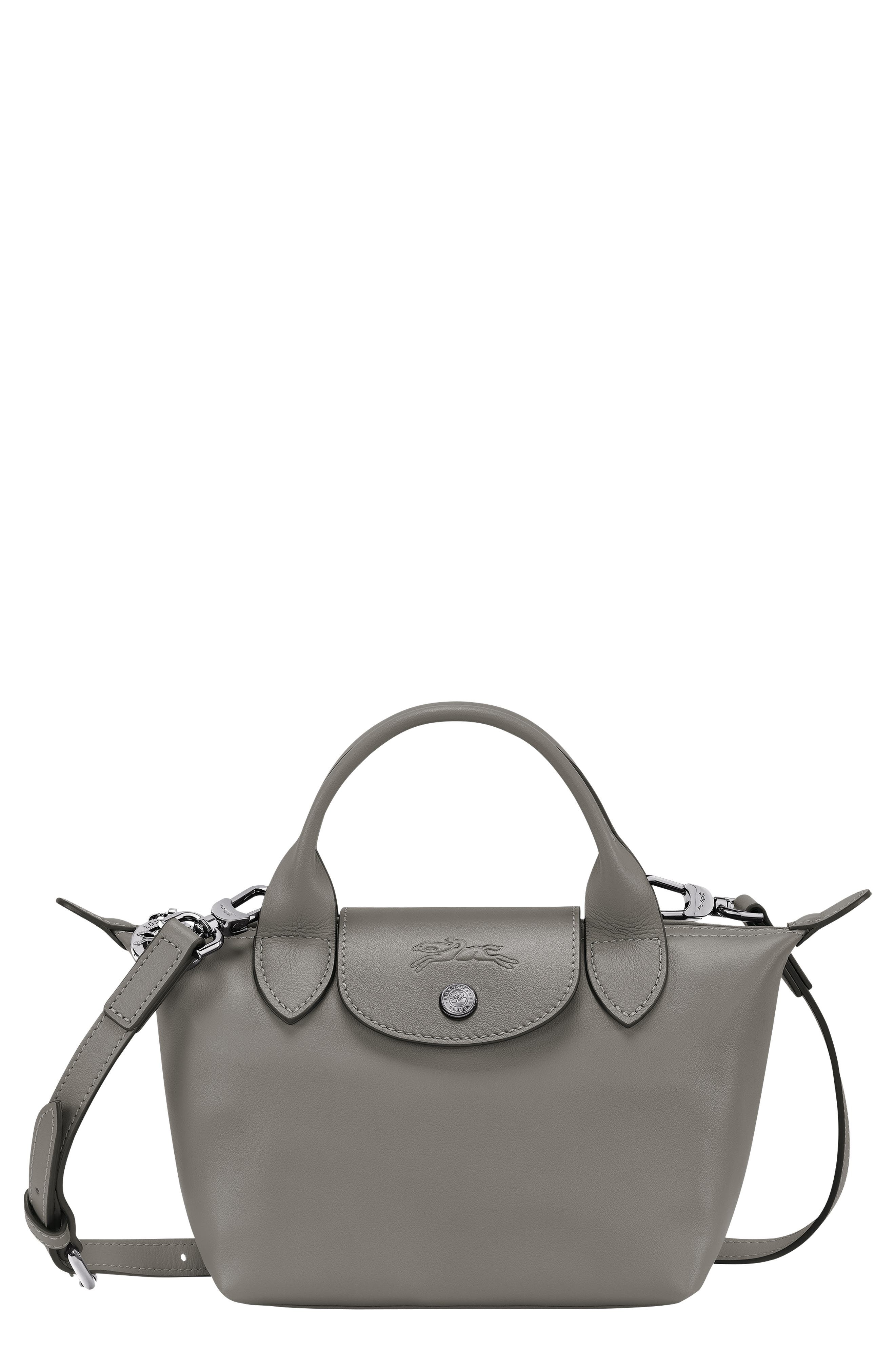 Longchamp Extra Small Le Pliage Xtra Leather Top Handle Bag in Turtledove at Nordstrom - 1
