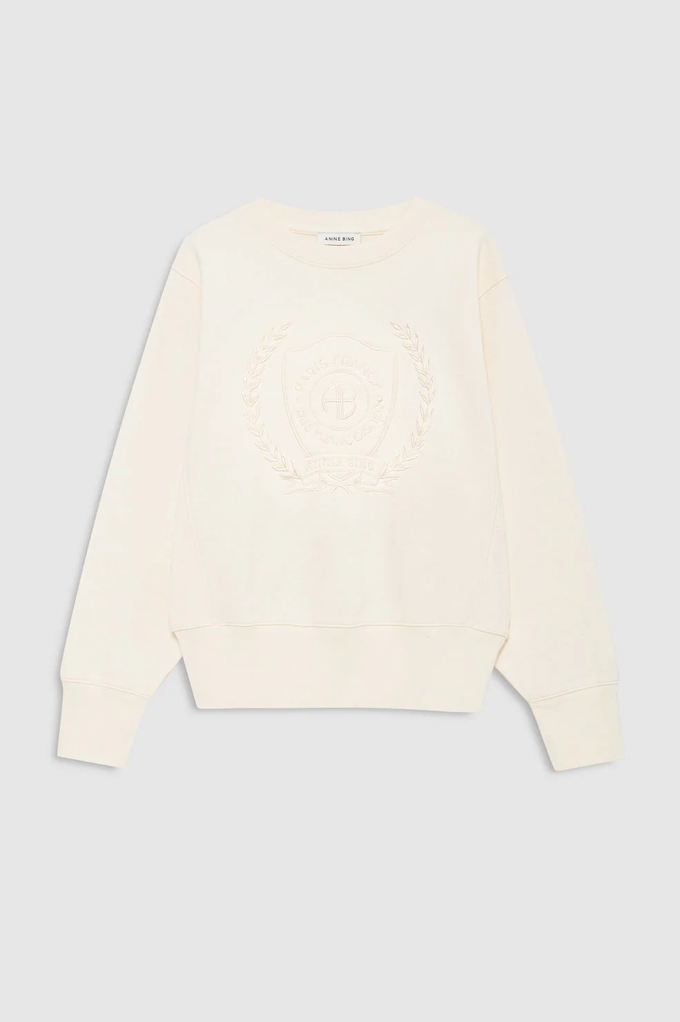 Harry Shrunken Signet Sweatshirt - Ecru - 1