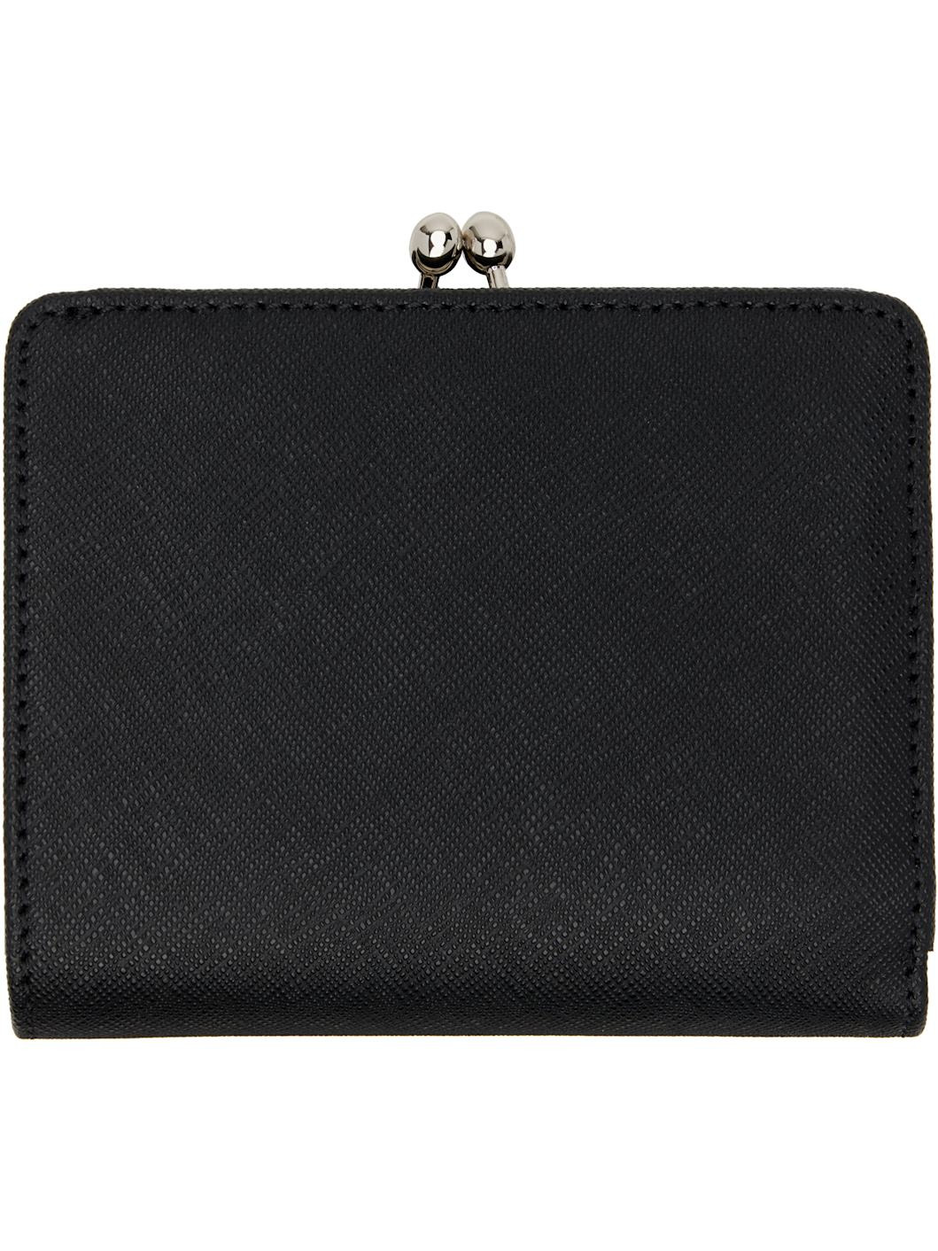 Black Leather Bifold Wallet - 2