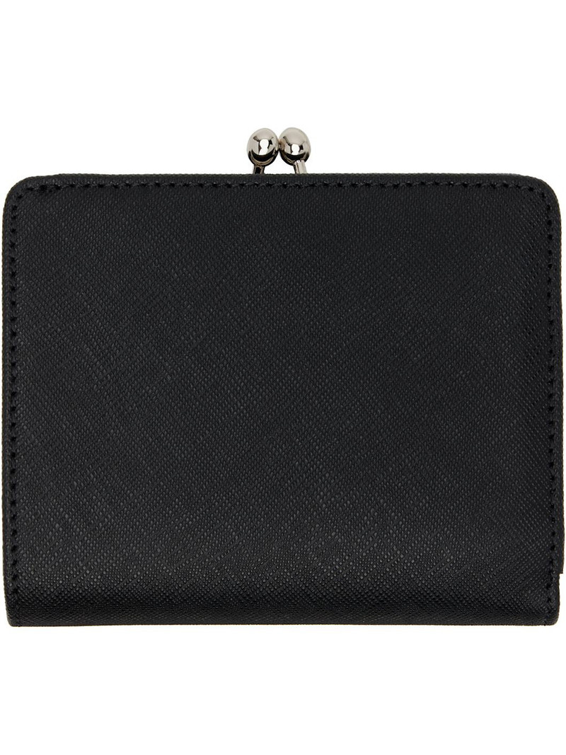 Vivienne Westwood Black Leather Bifold Wallet outlook