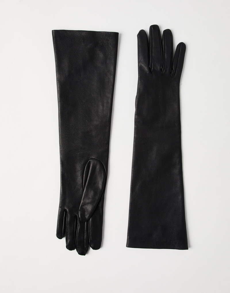 Soft nappa leather long gloves 1