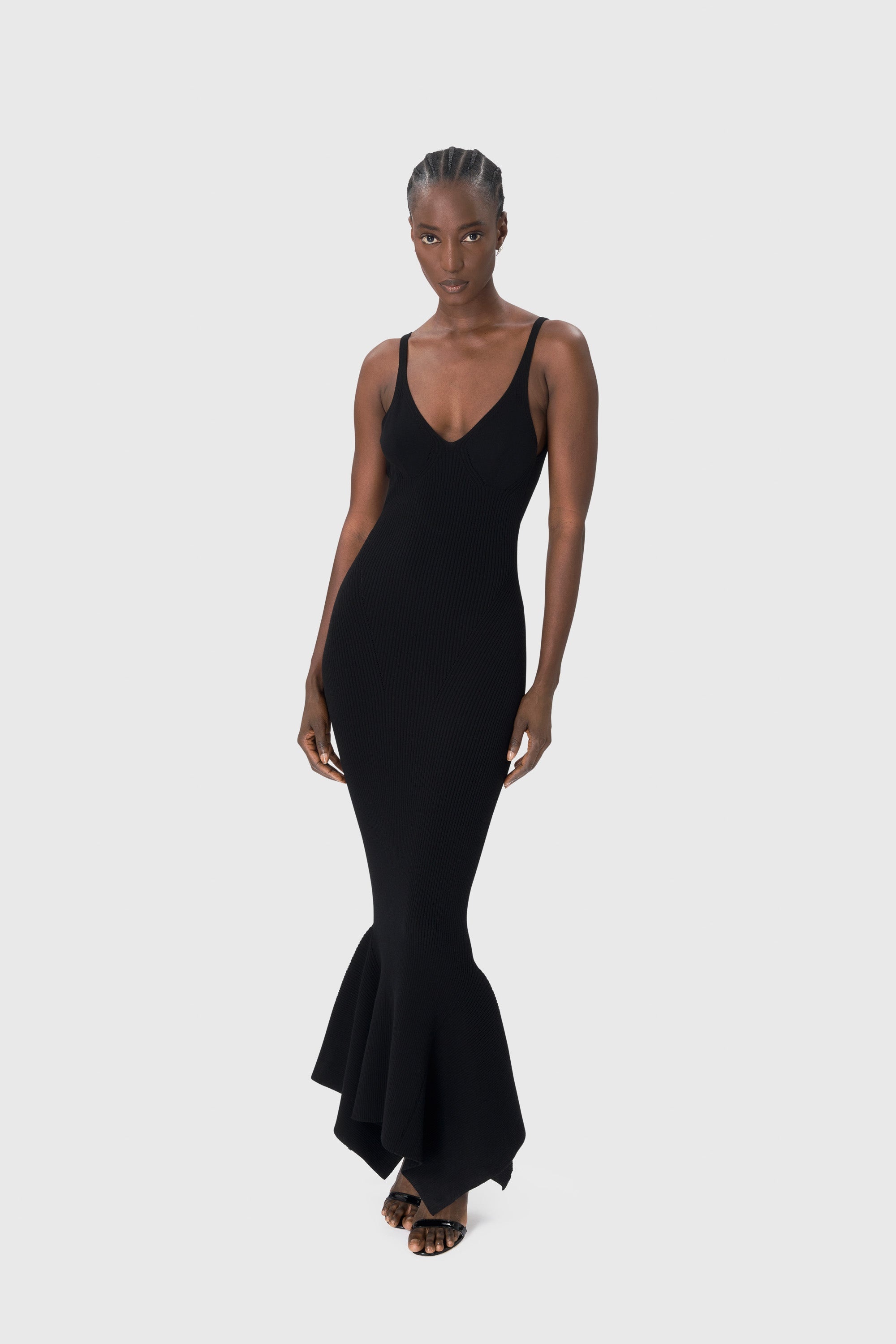 Moon Jewelry Knit Long Fitted Dress - 2