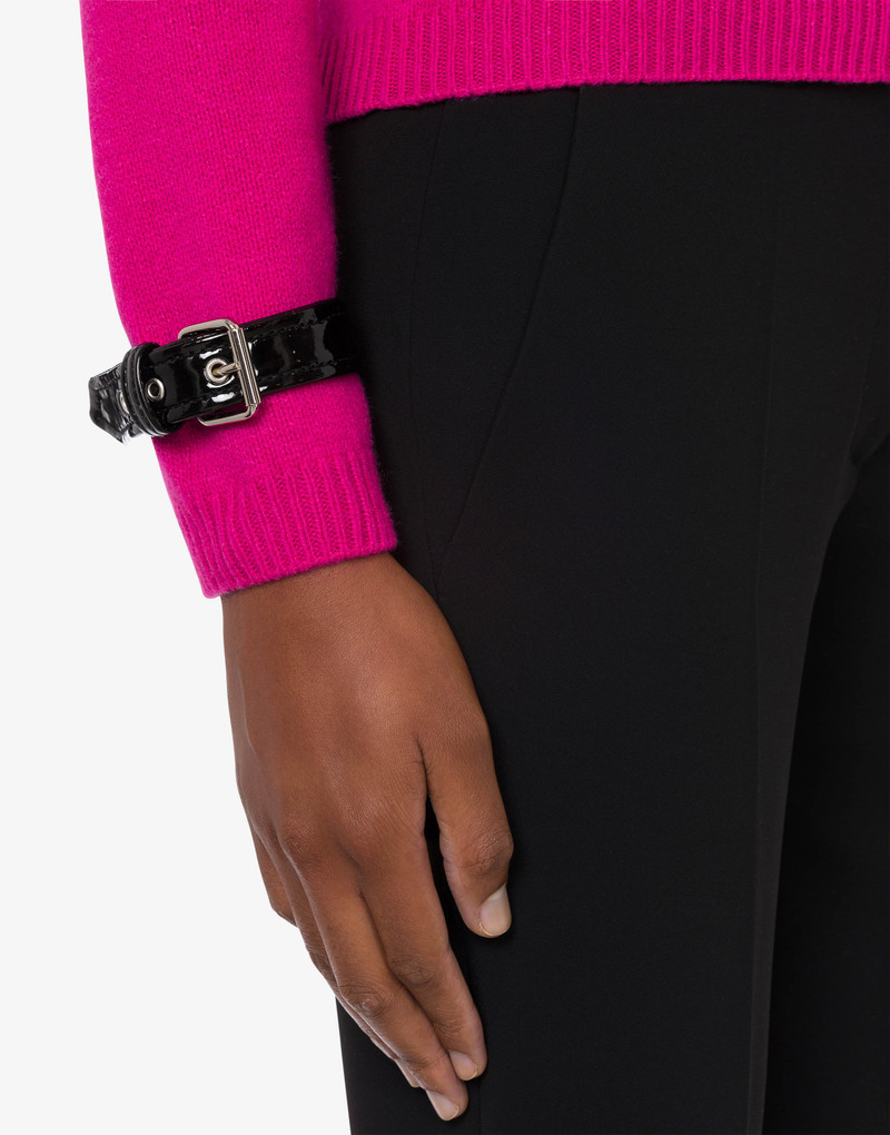 BONDAGE BUCKLE REGENERATED CASHMERE CARDIGAN 4