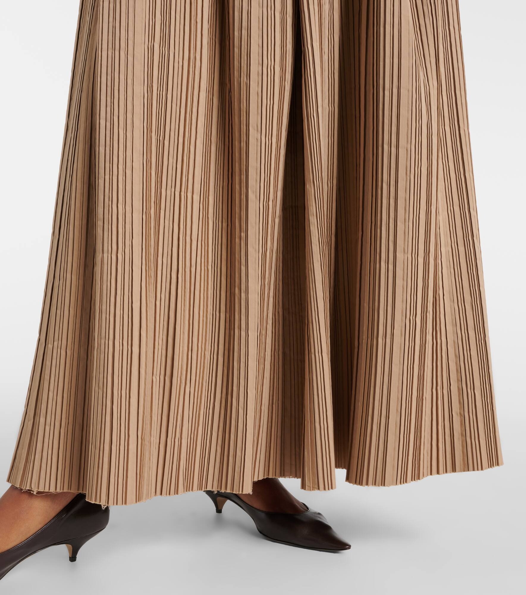 Cristel pleated poplin bustier gown - 5