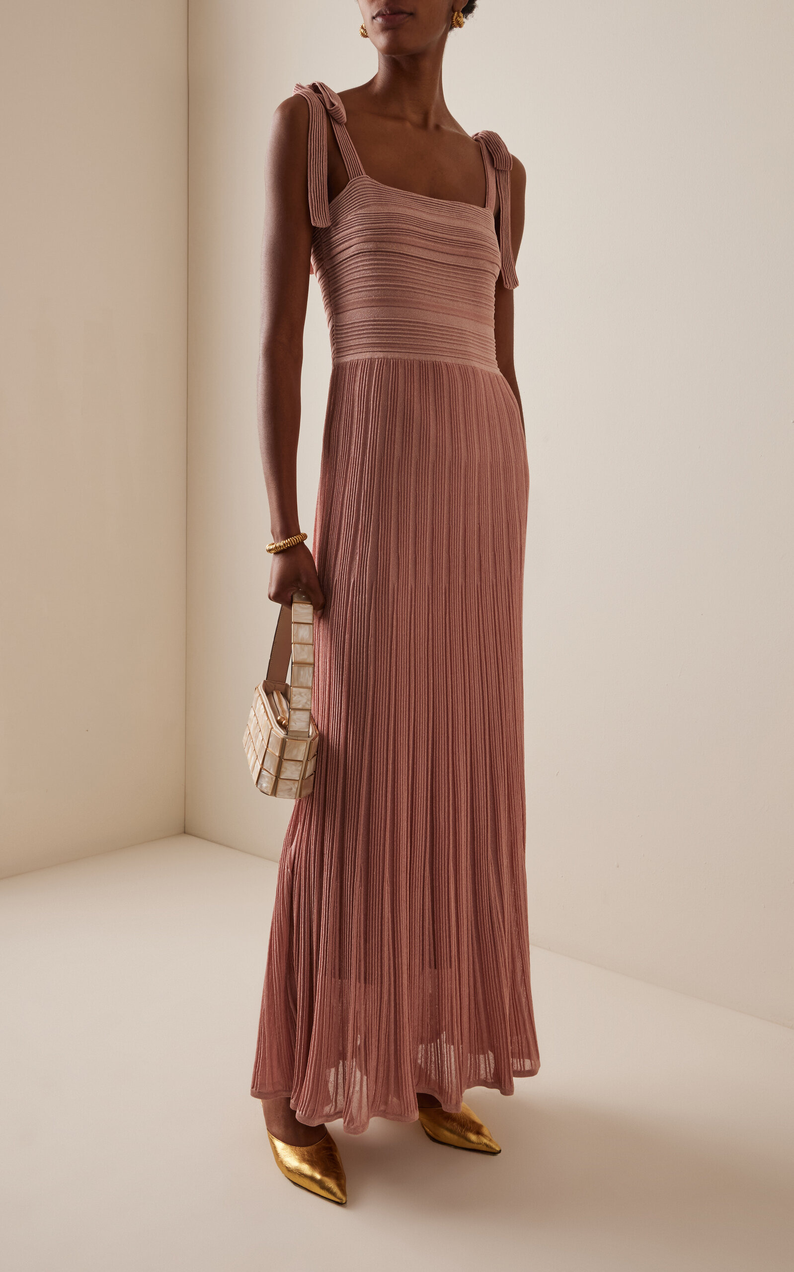 Lucky Metallic-Knit Maxi Dress pink - 2