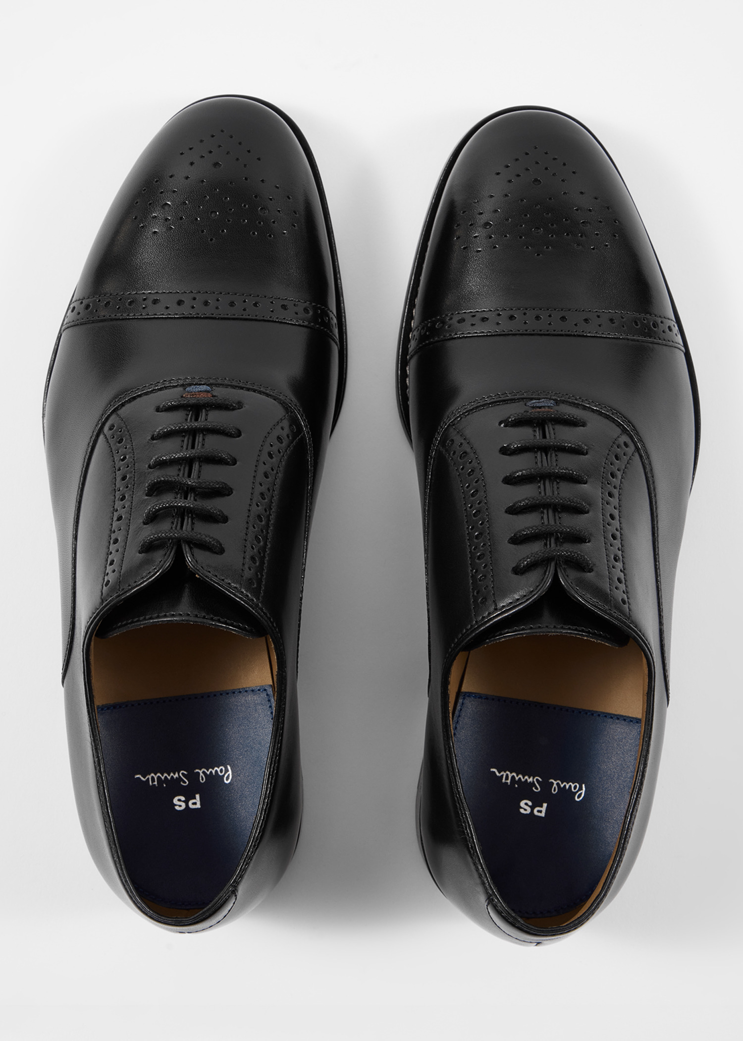 Black Leather 'Philip' Shoes - 3