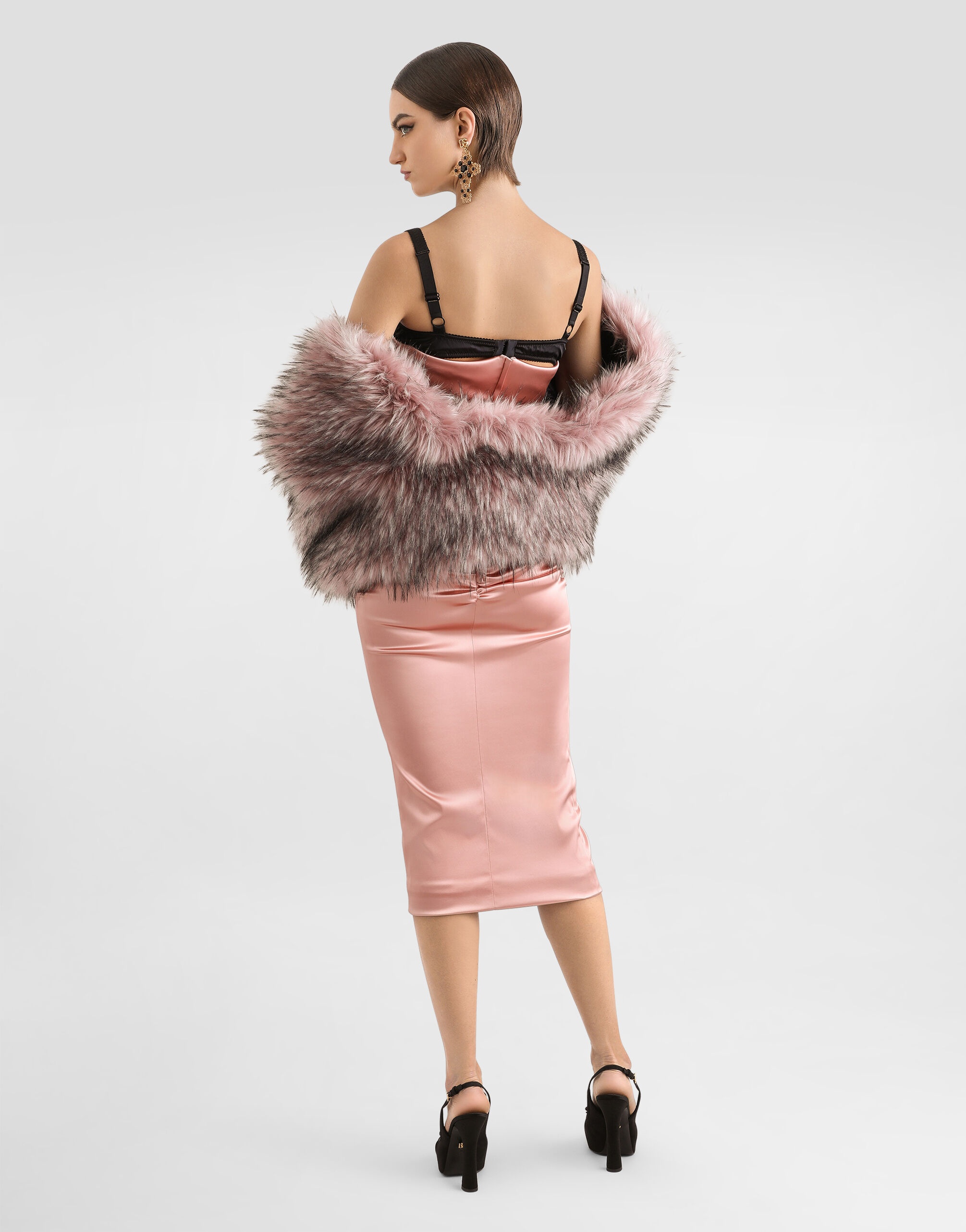 Short faux fur jacket - 3