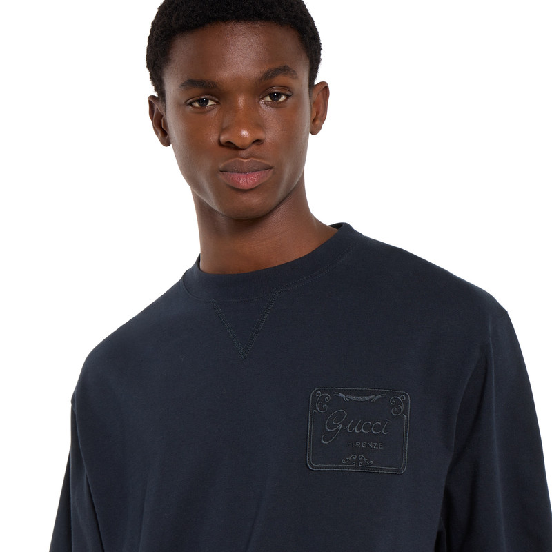 Cotton jersey T-shirt with embroidery 3