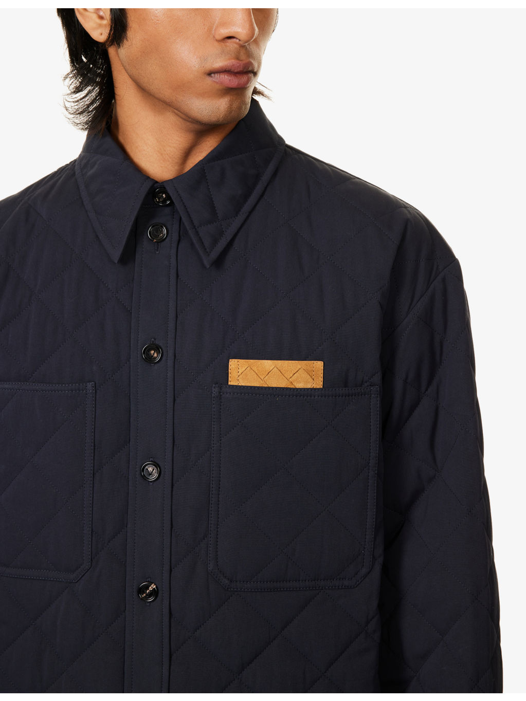 Padded Patch-Pocket Cotton-Blend Overshirt - 5