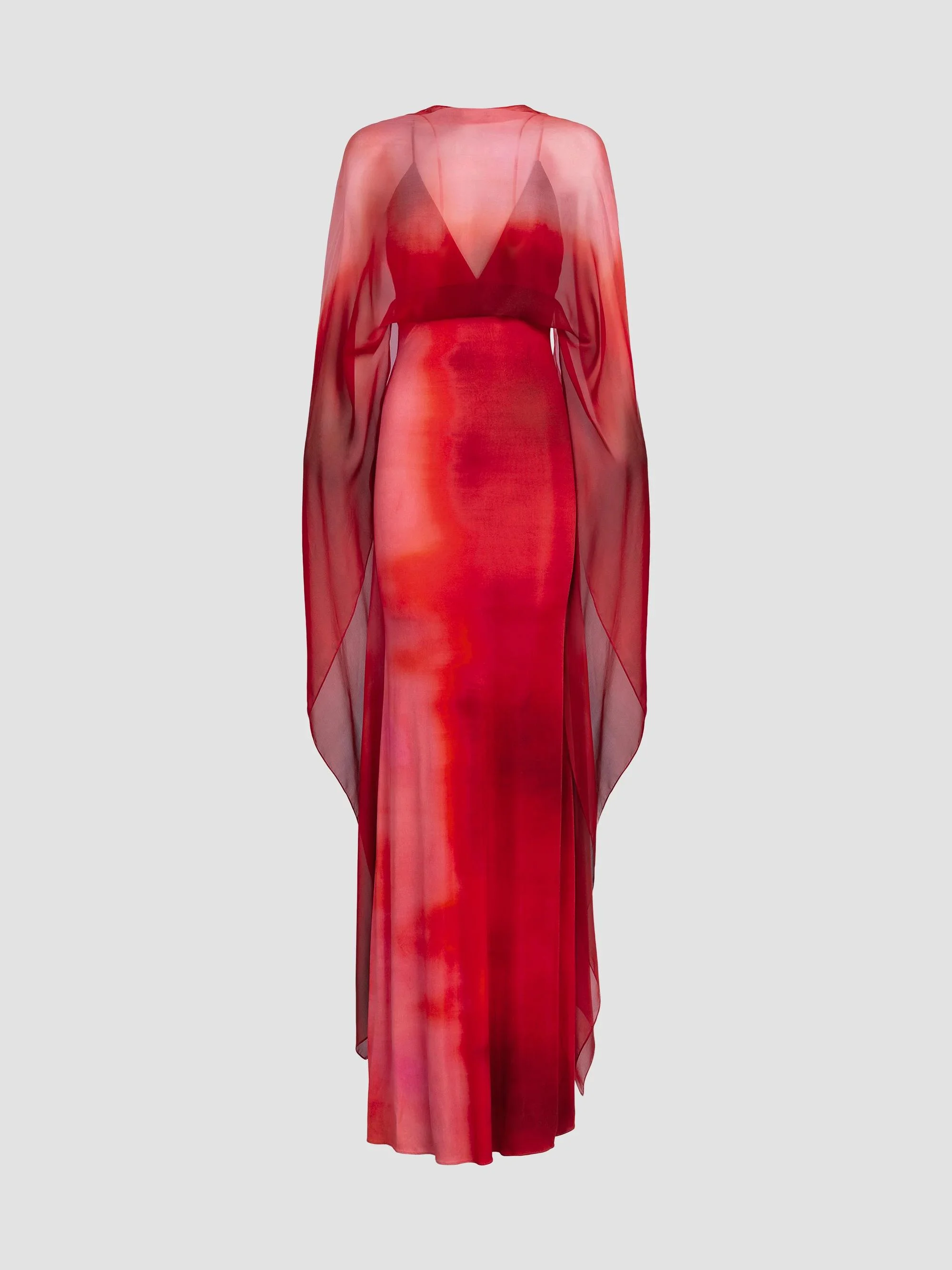 Women's Kendra Printed Silk-Blend Chiffon Maxi Dress - Rouge Degrade - 1