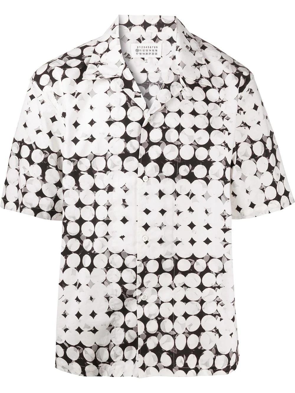 circle pattern camp collar shirt - 1