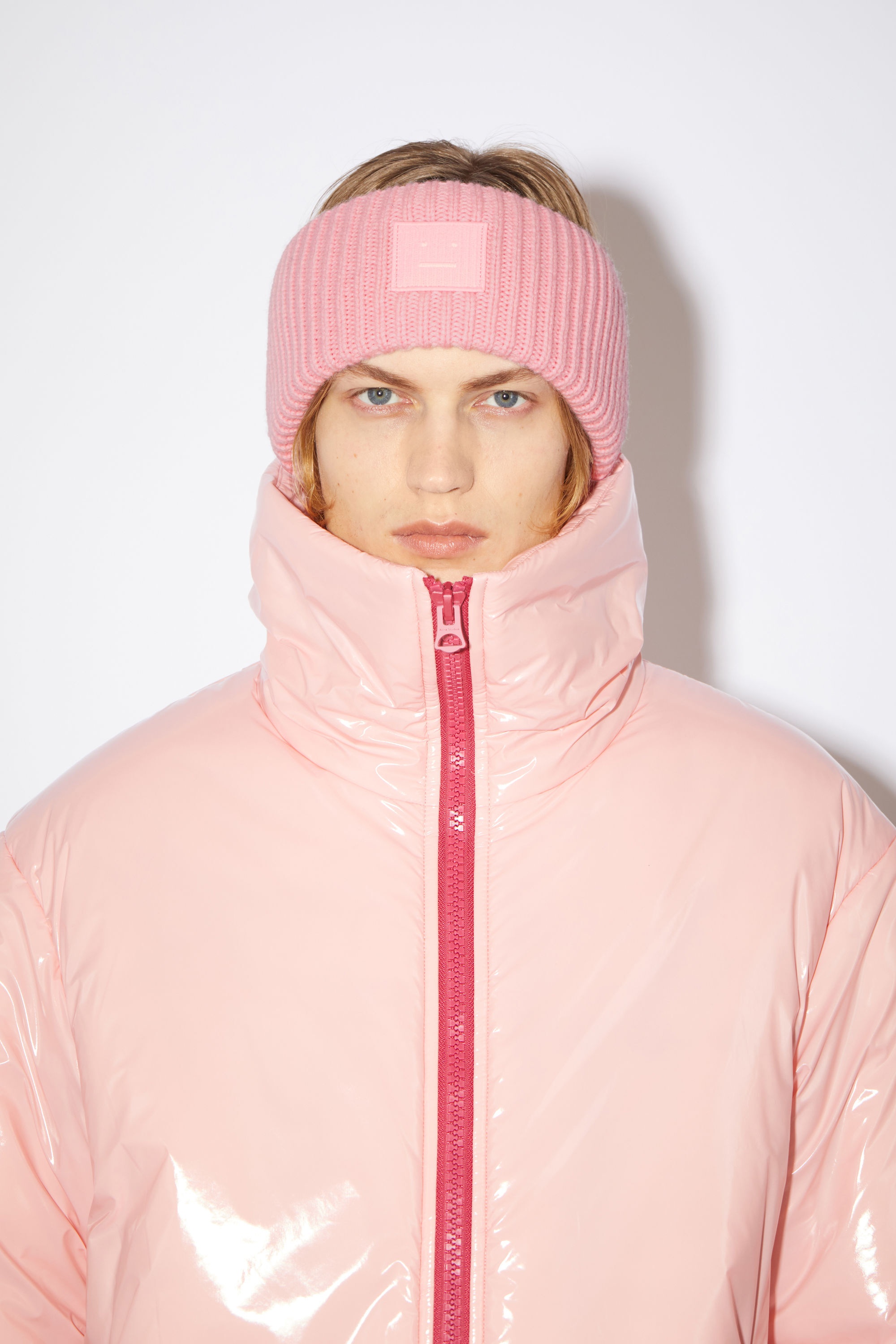 Ribbed knit headband - Blush pink - 3