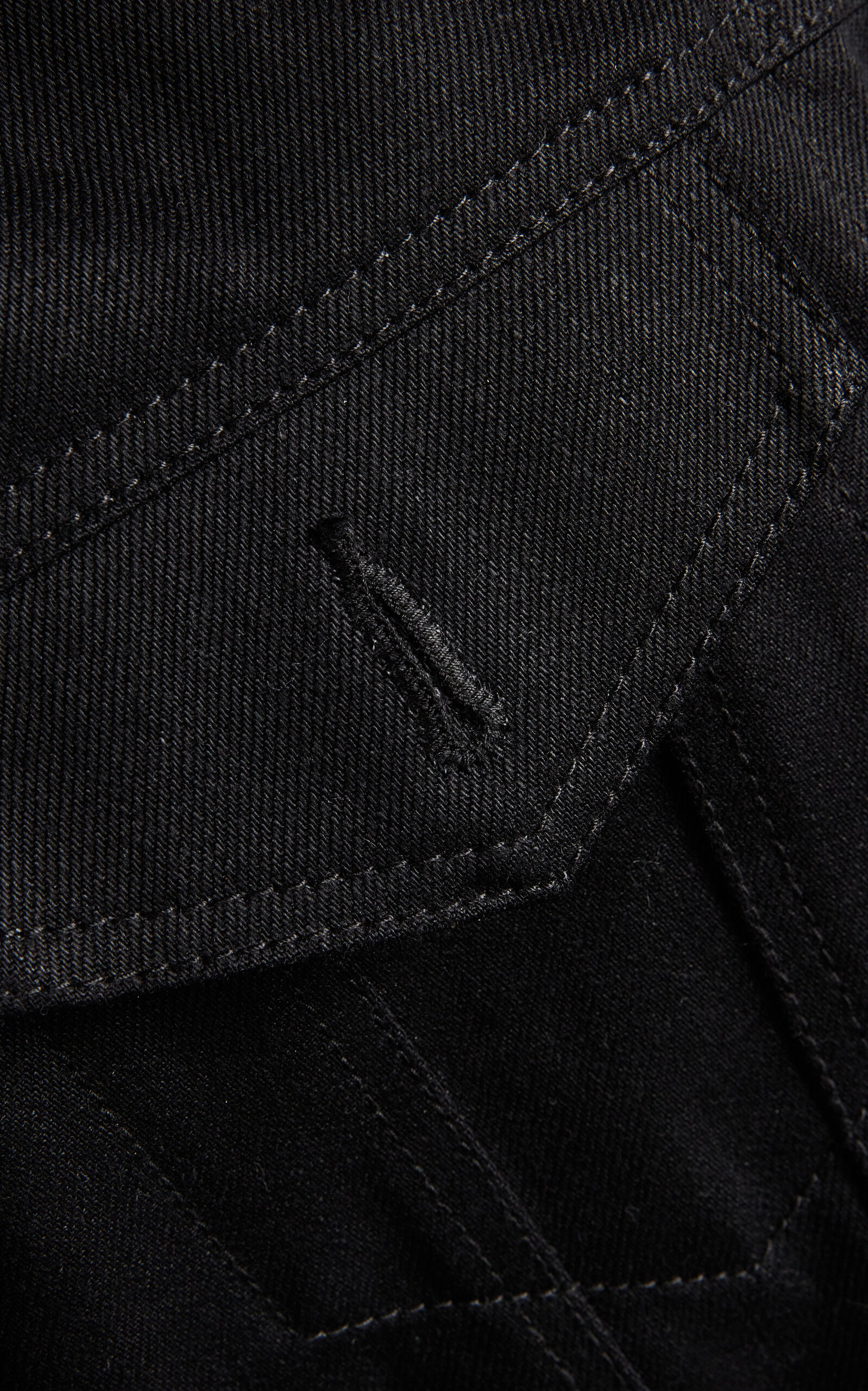 Standing Waxed Denim Jacket black - 5