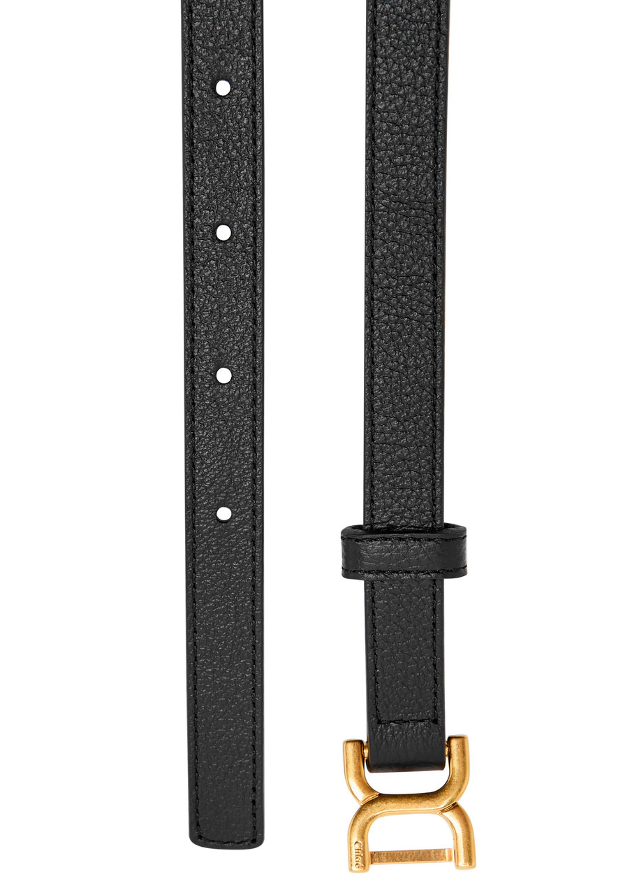 Chloe Marcie Grained-leather Belt - 3