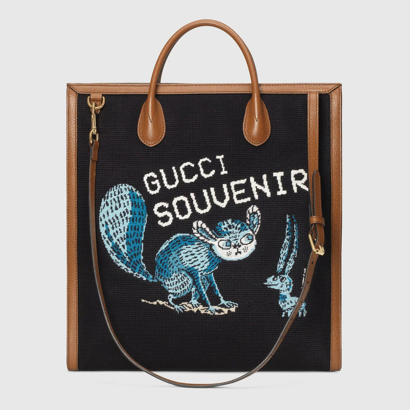 Tote bag with floral embroidery 3