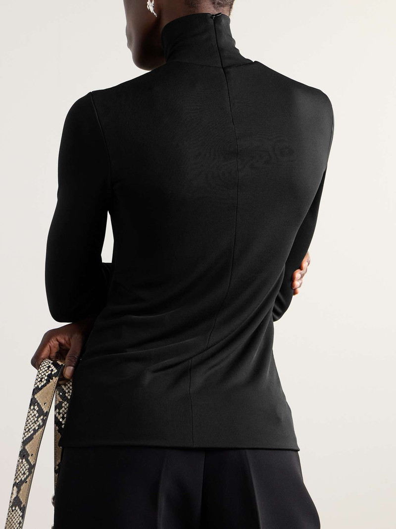 Crepe turtleneck top 3