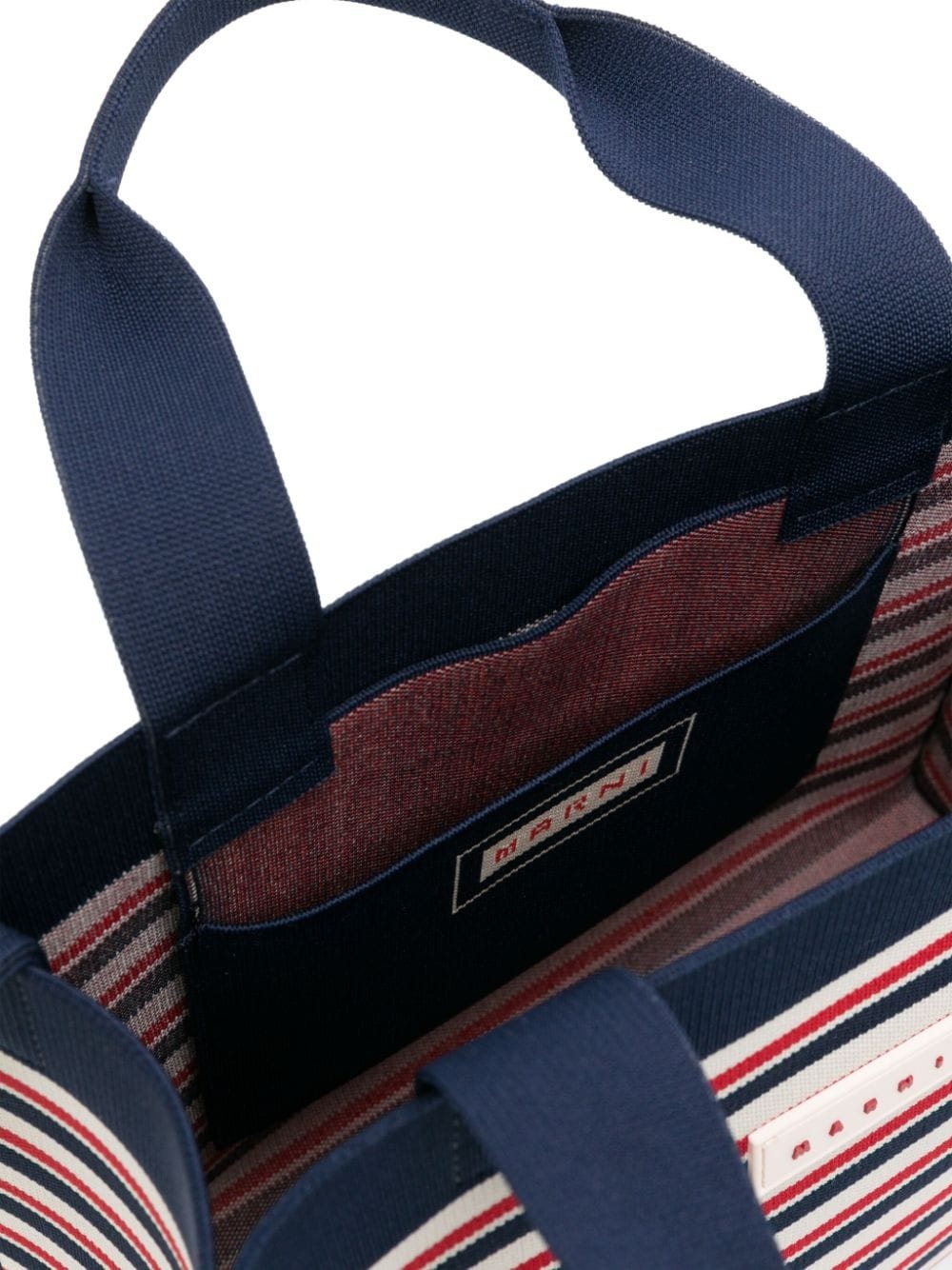 logo-patch jacquard-striped tote bag - 9