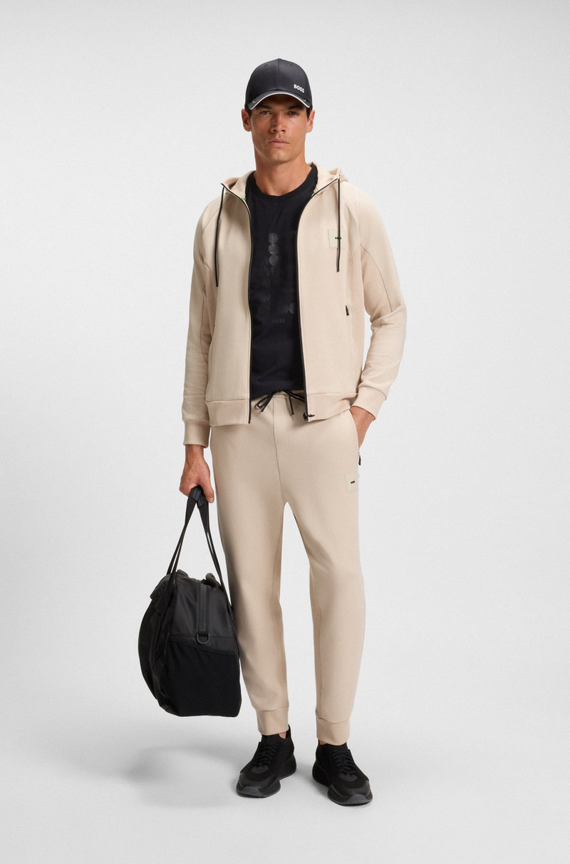 BOSS INTERLOCK-COTTON T-SHIRT WITH CIRCLE ARTWORK outlook