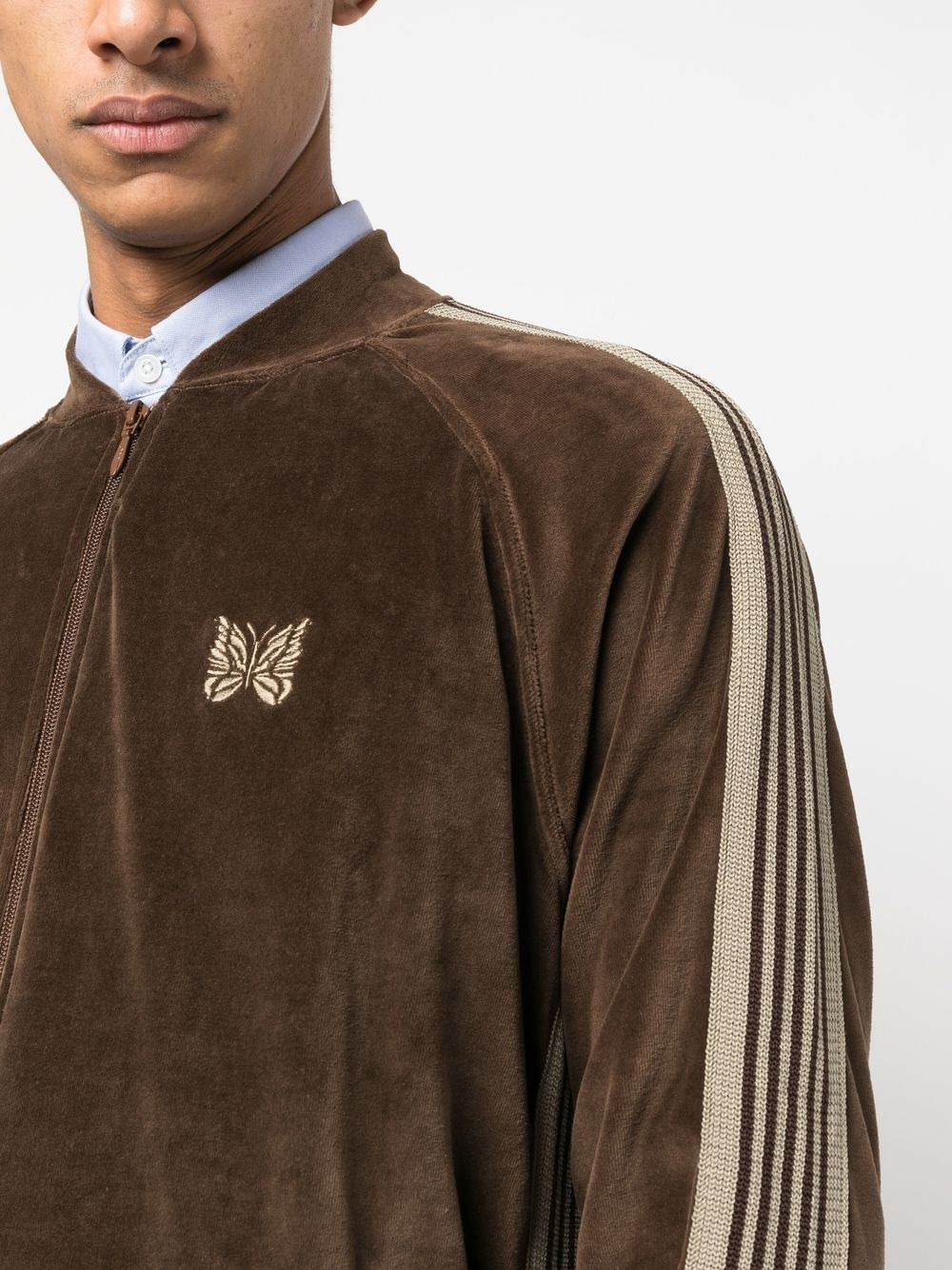 velvet-effect jacket - 5