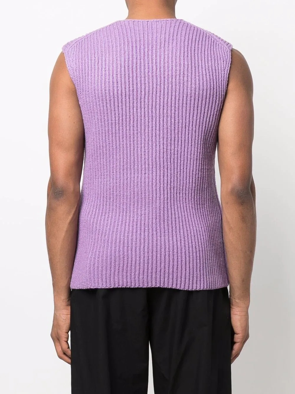 ribbed-knit vest - 4