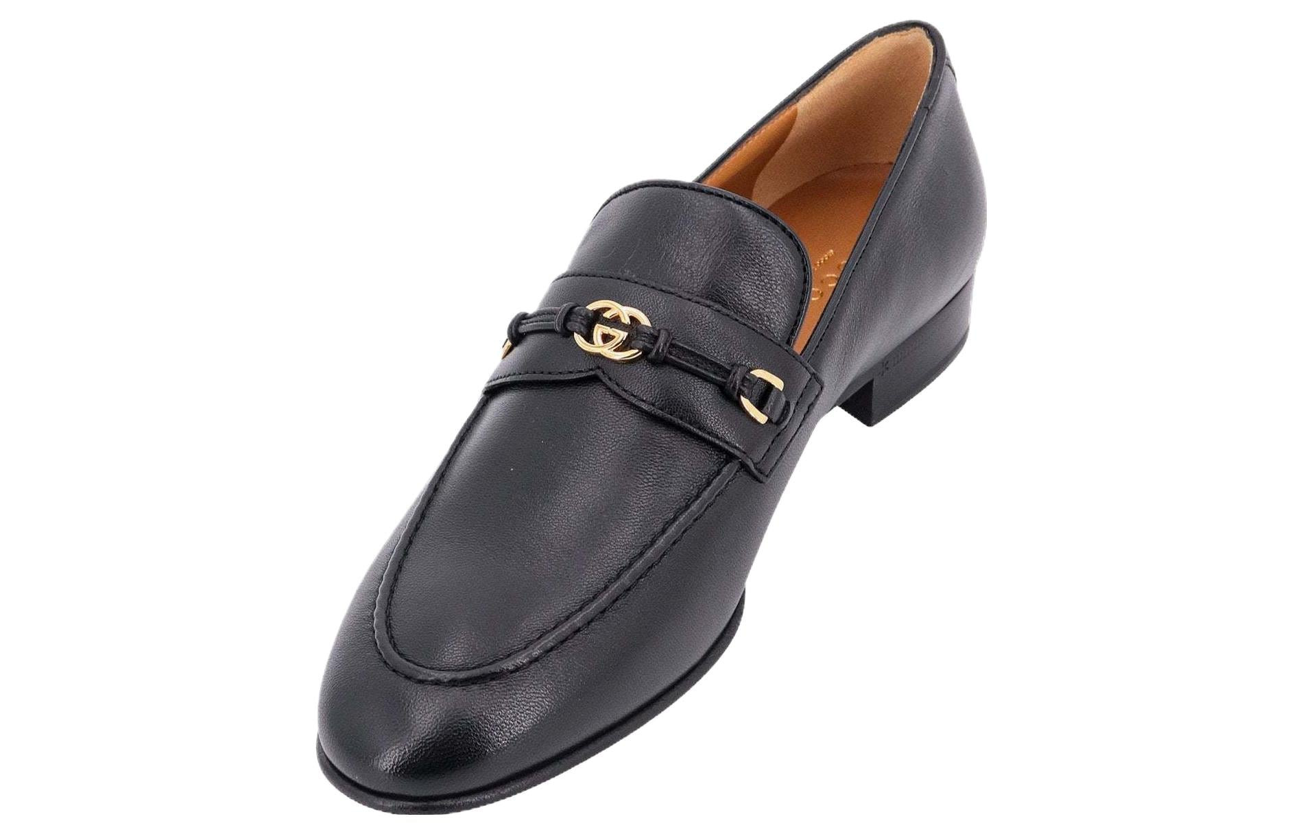 (WMNS) Gucci Horsebit Interlocking G loafer 'Black' 740434-AABUV-1000 - 3