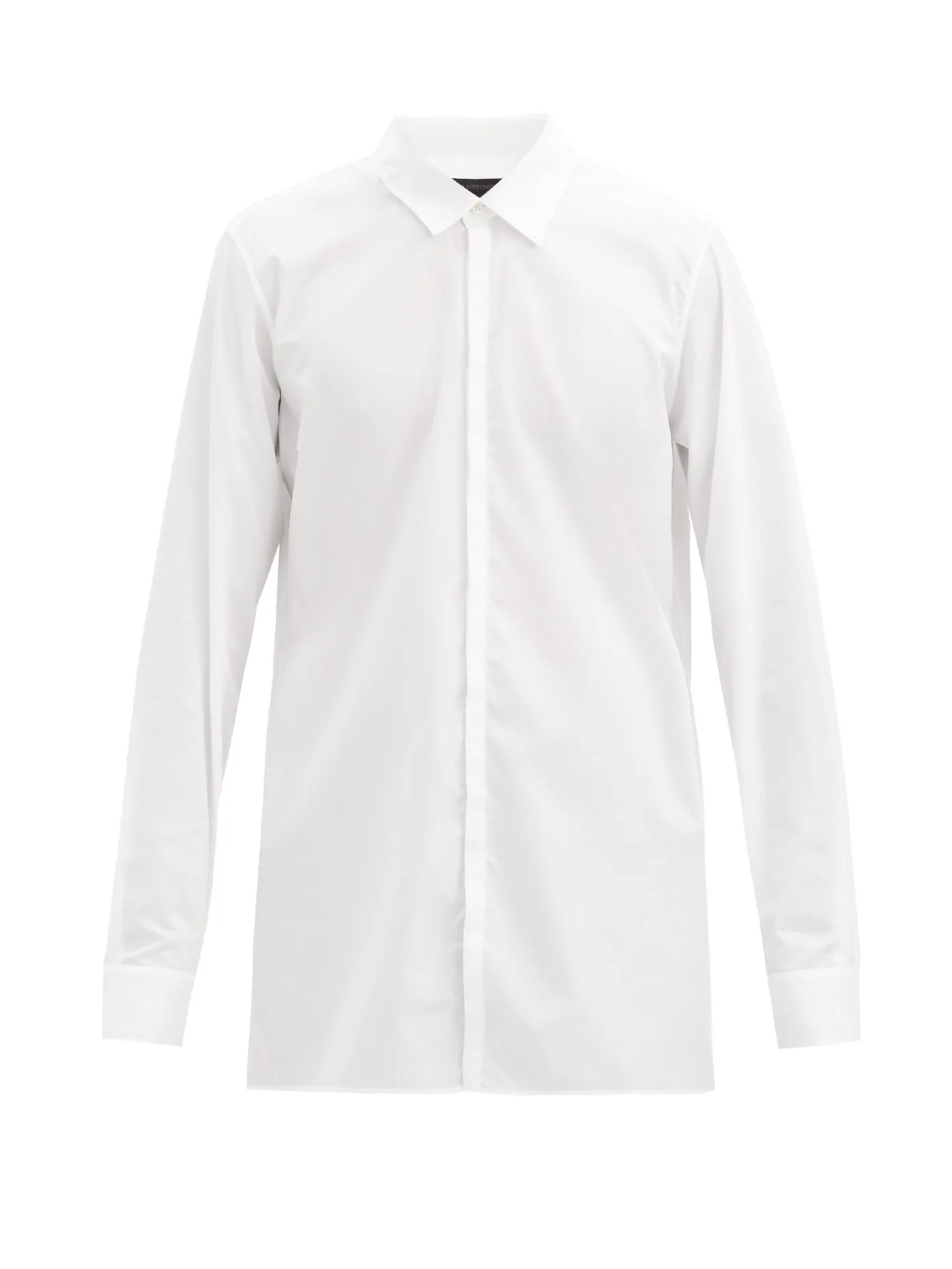 Panelled cotton-poplin shirt - 1