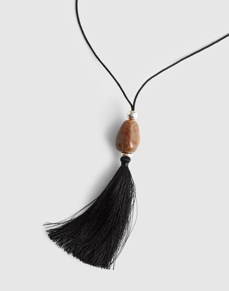 Semiprecious Tassel Long Necklace 1