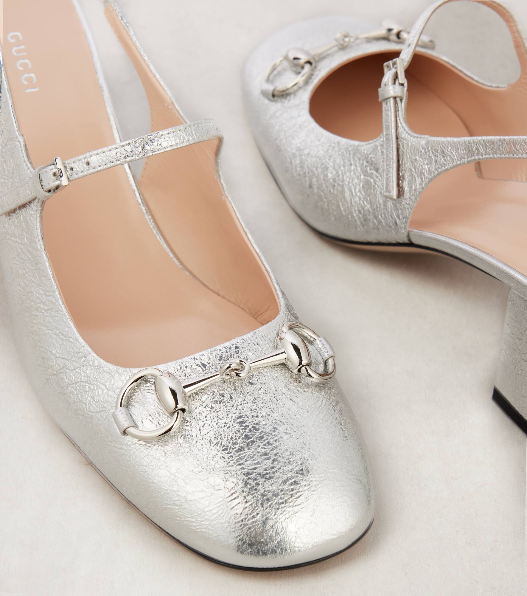 Horsebit leather slingback pumps - 5