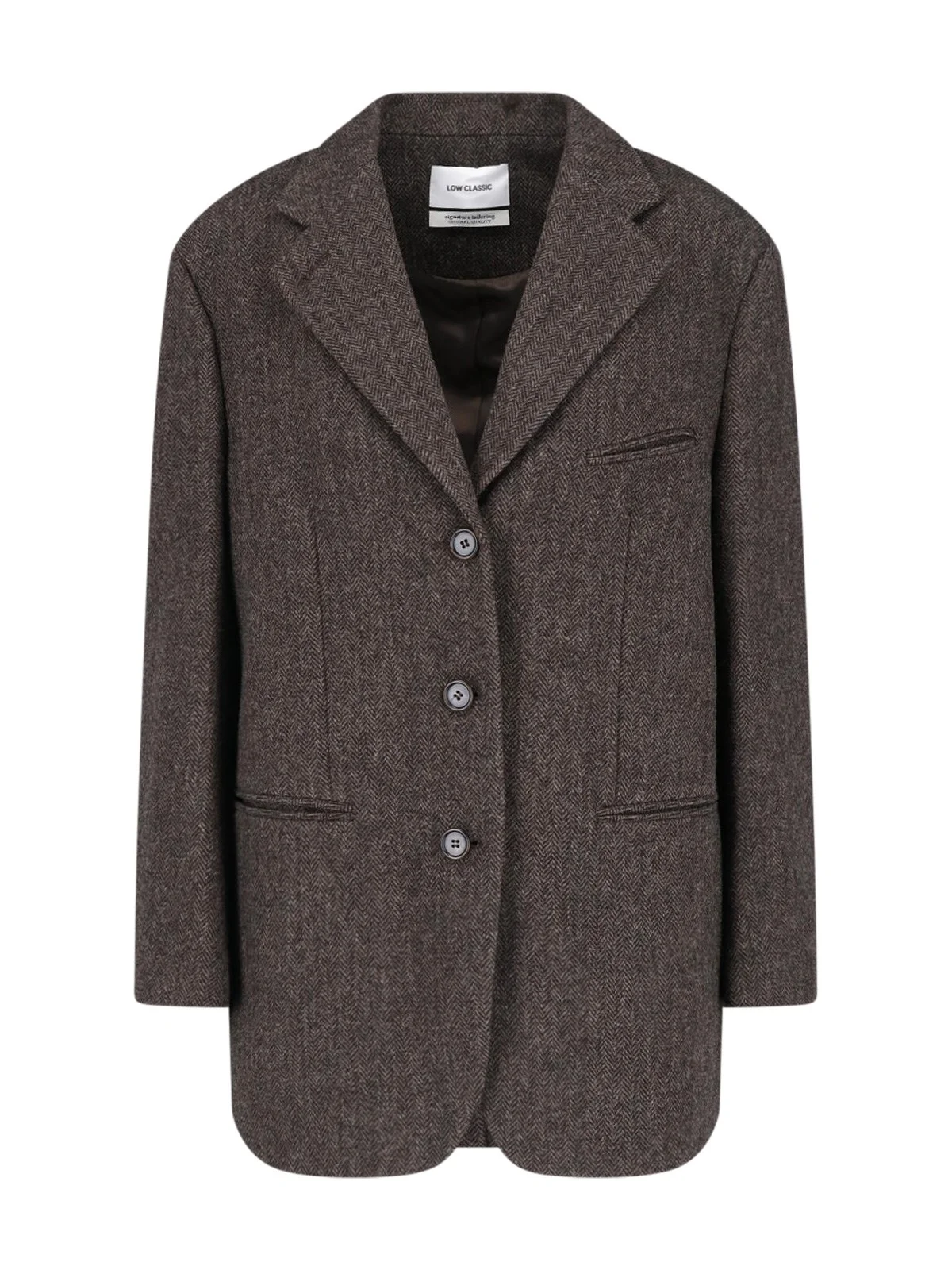 SINGLE-BREASTED WOOL BLAZER - 1