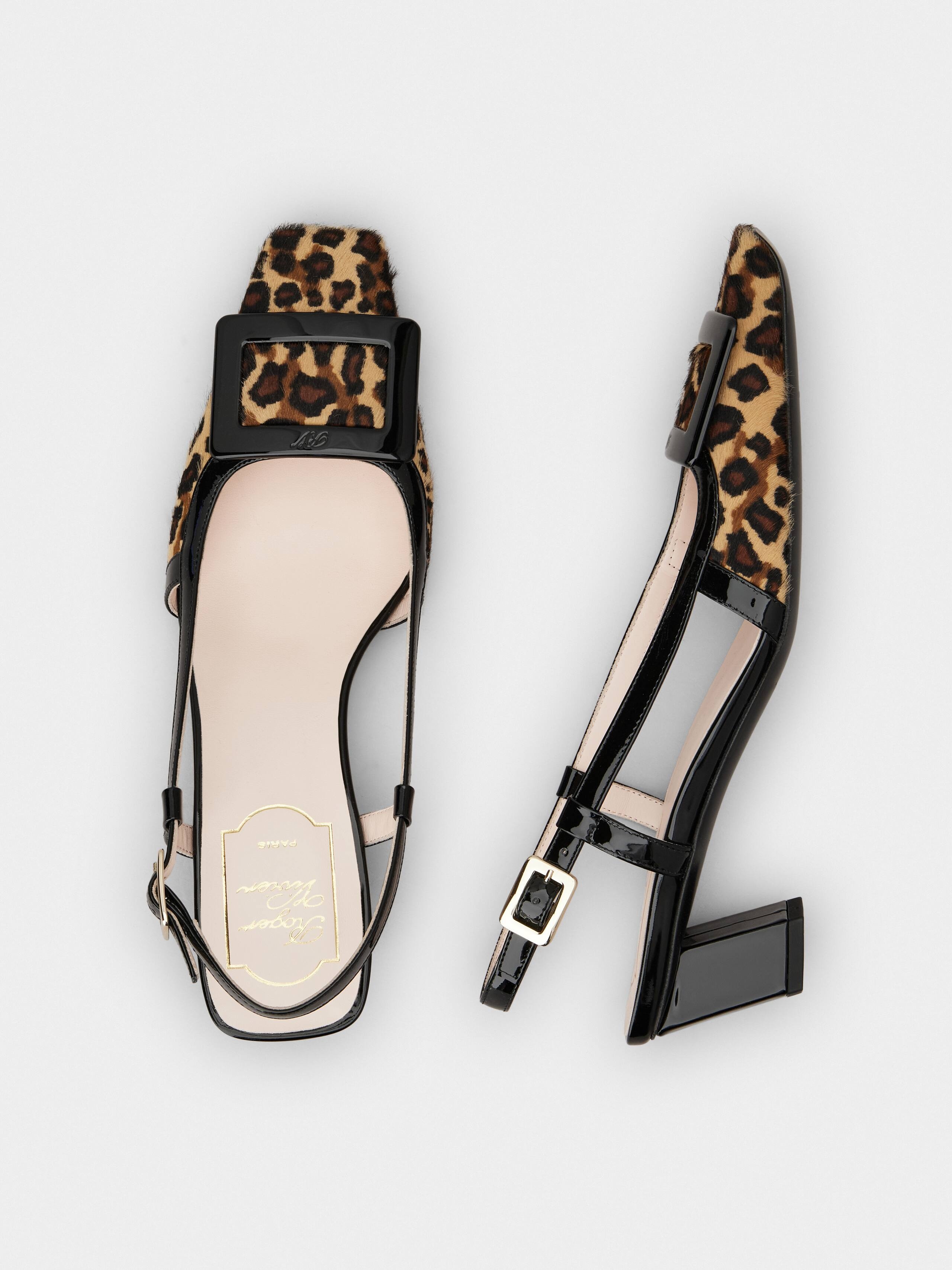 Belle Vivier Slingback Pumps in leather - 4