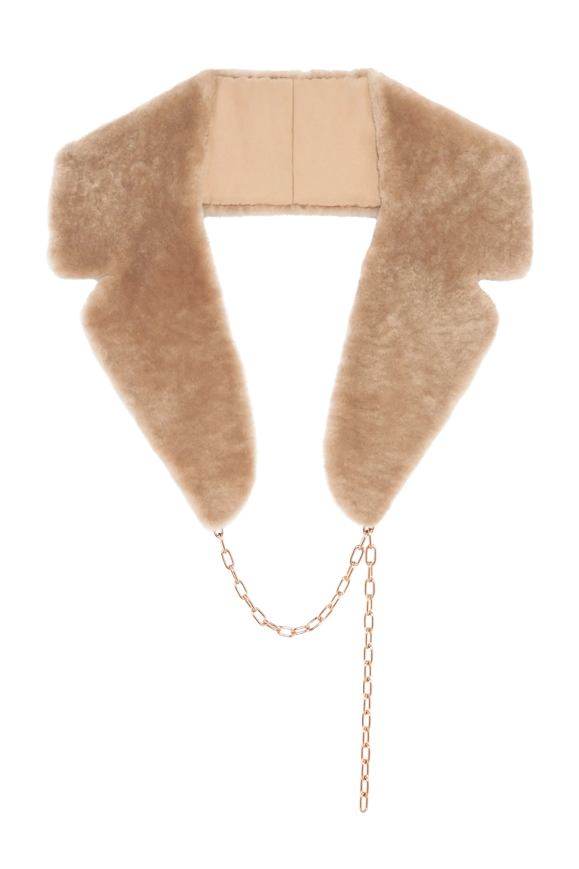 Demeter Coat Collar in Champagne Shearling - 1