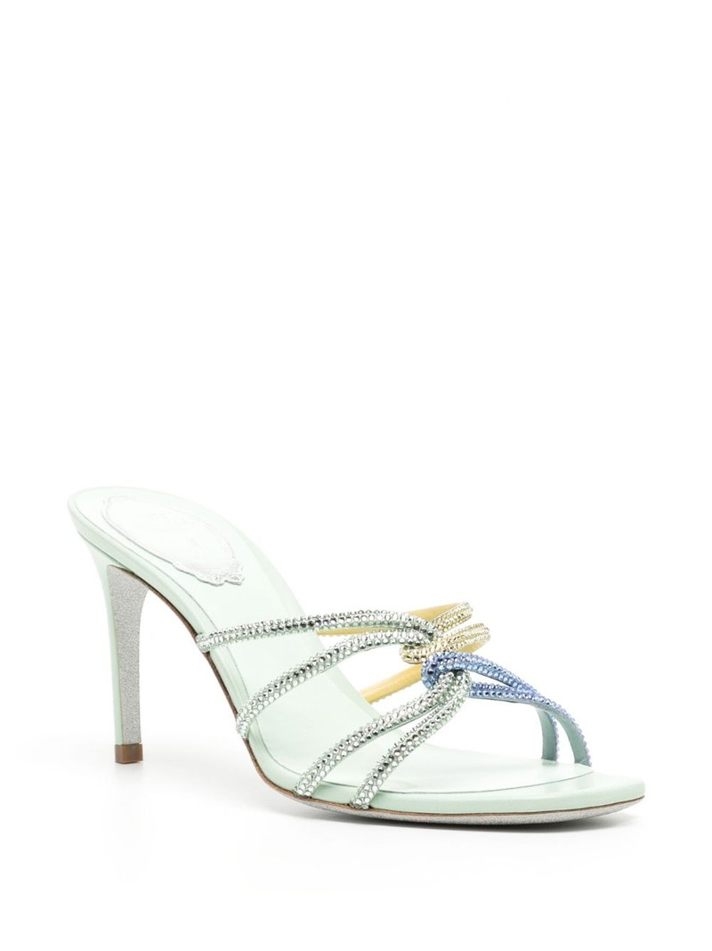 RENE CAOVILLA crystal-embellished 90mm leather sandals outlook