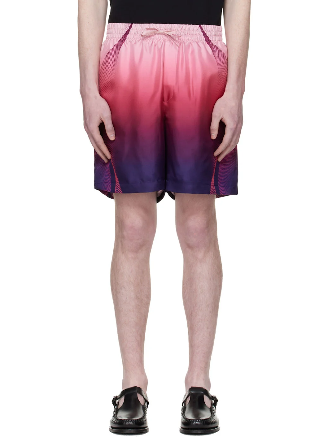 Pink Gradient Silk Shorts - 1