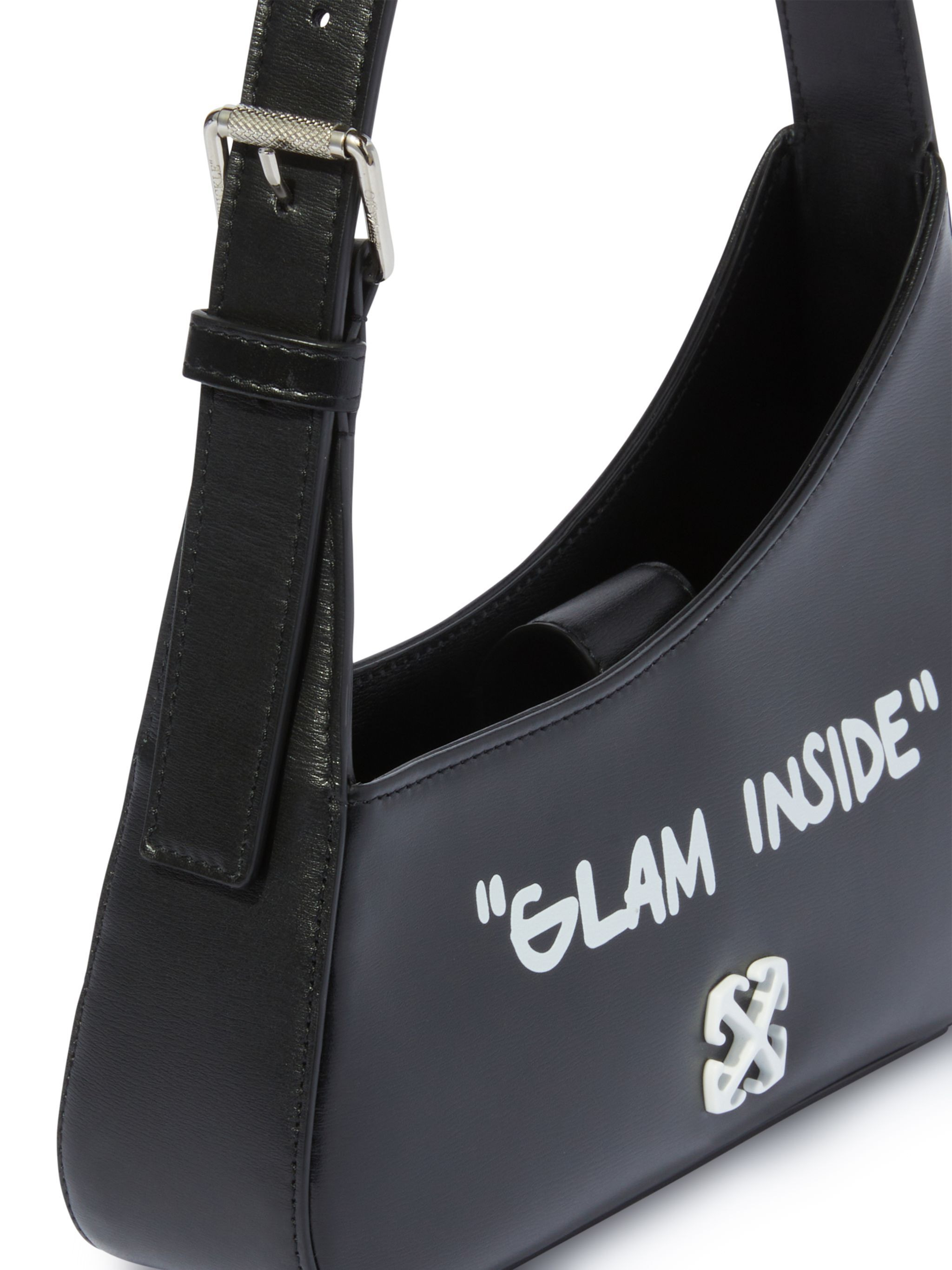 Black Jitney Quote Shoulder Bag - 7