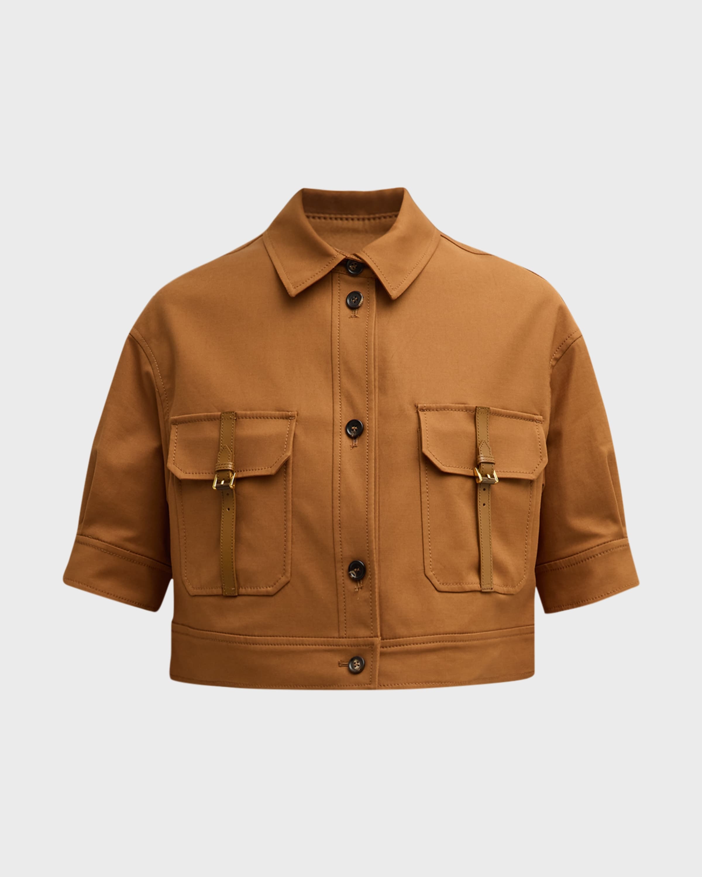 Max Mara Agiate Cropped Utility Shirt | neimanmarcus