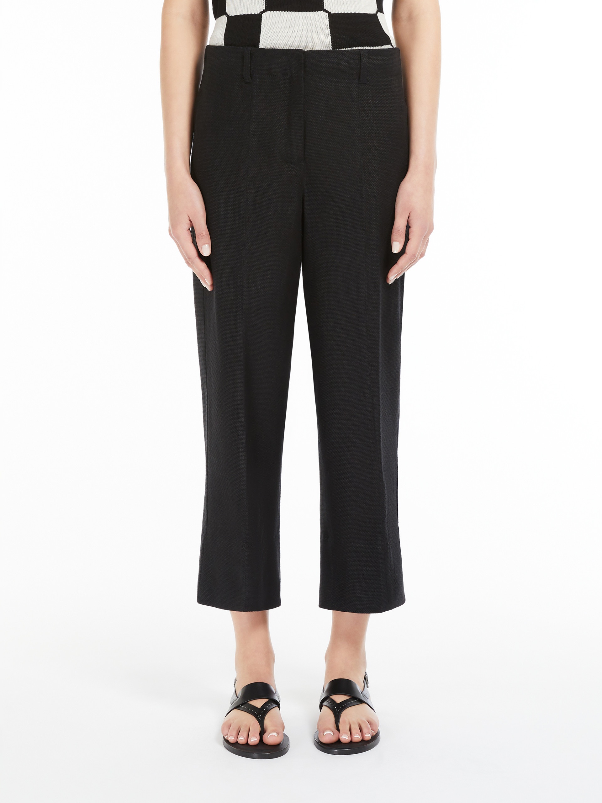 CADICE Straight-fit linen and cotton trousers - 3