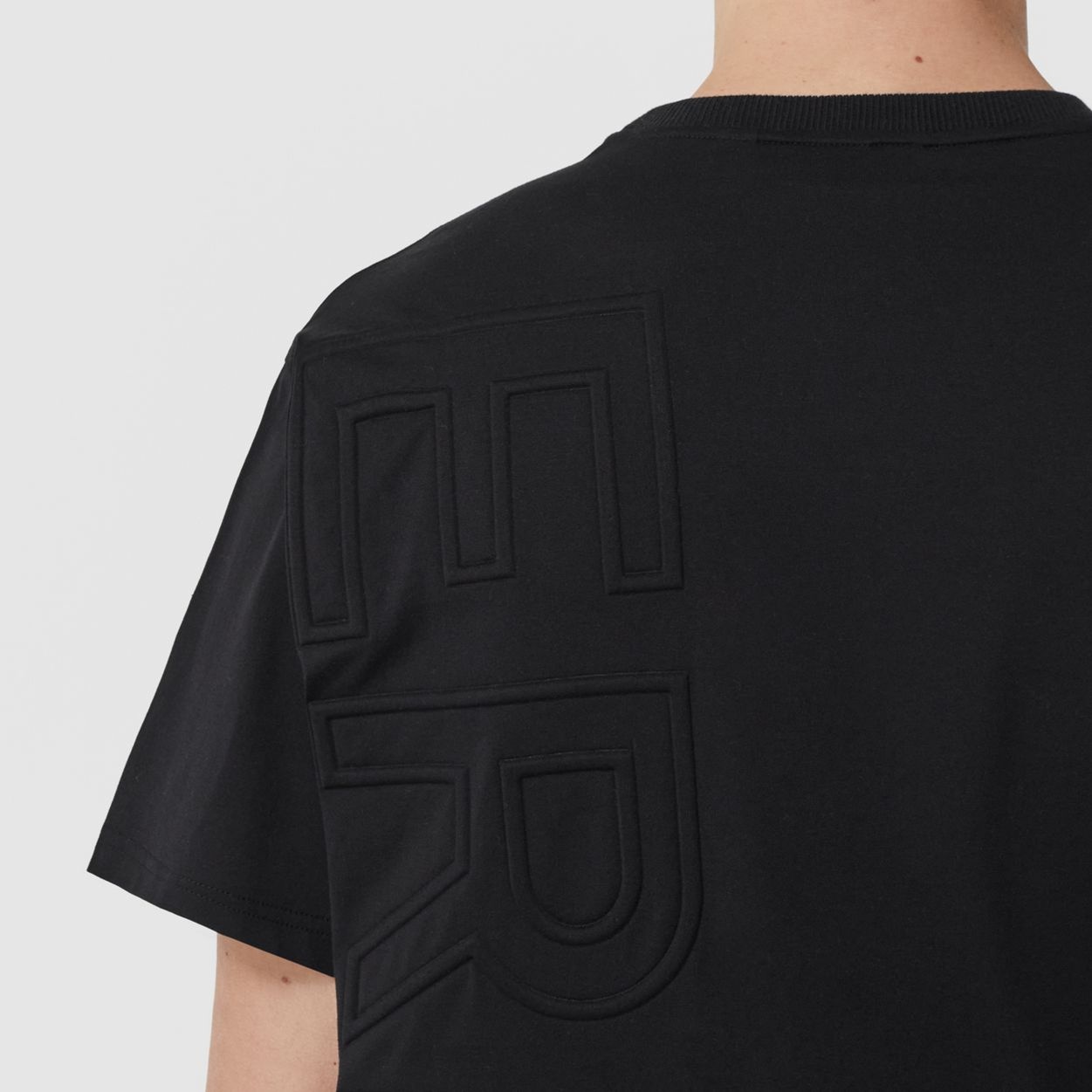 Logo Embossed Cotton Oversized T-shirt - 5