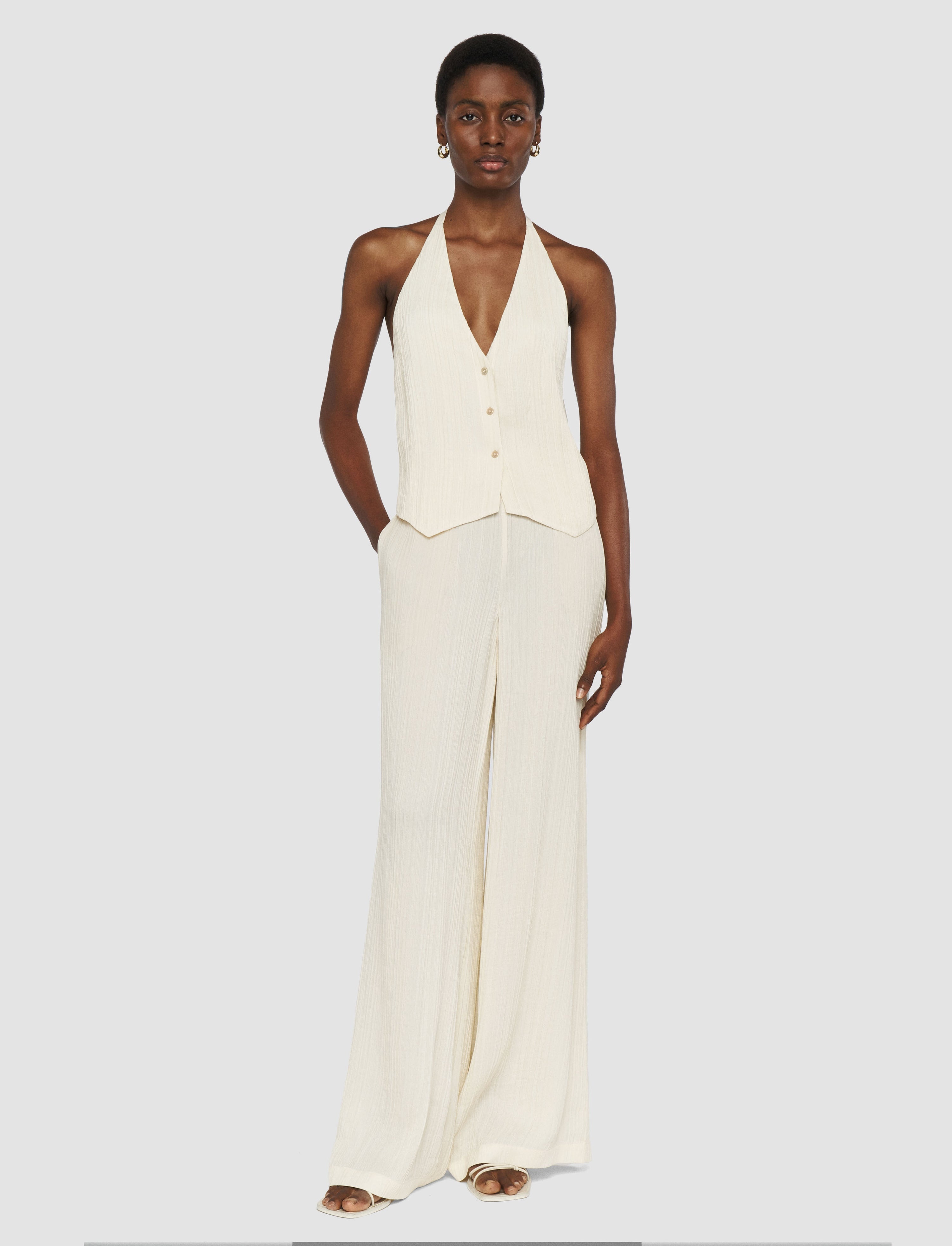 Suez Pleat Jacquard Tie Waistcoat - 2