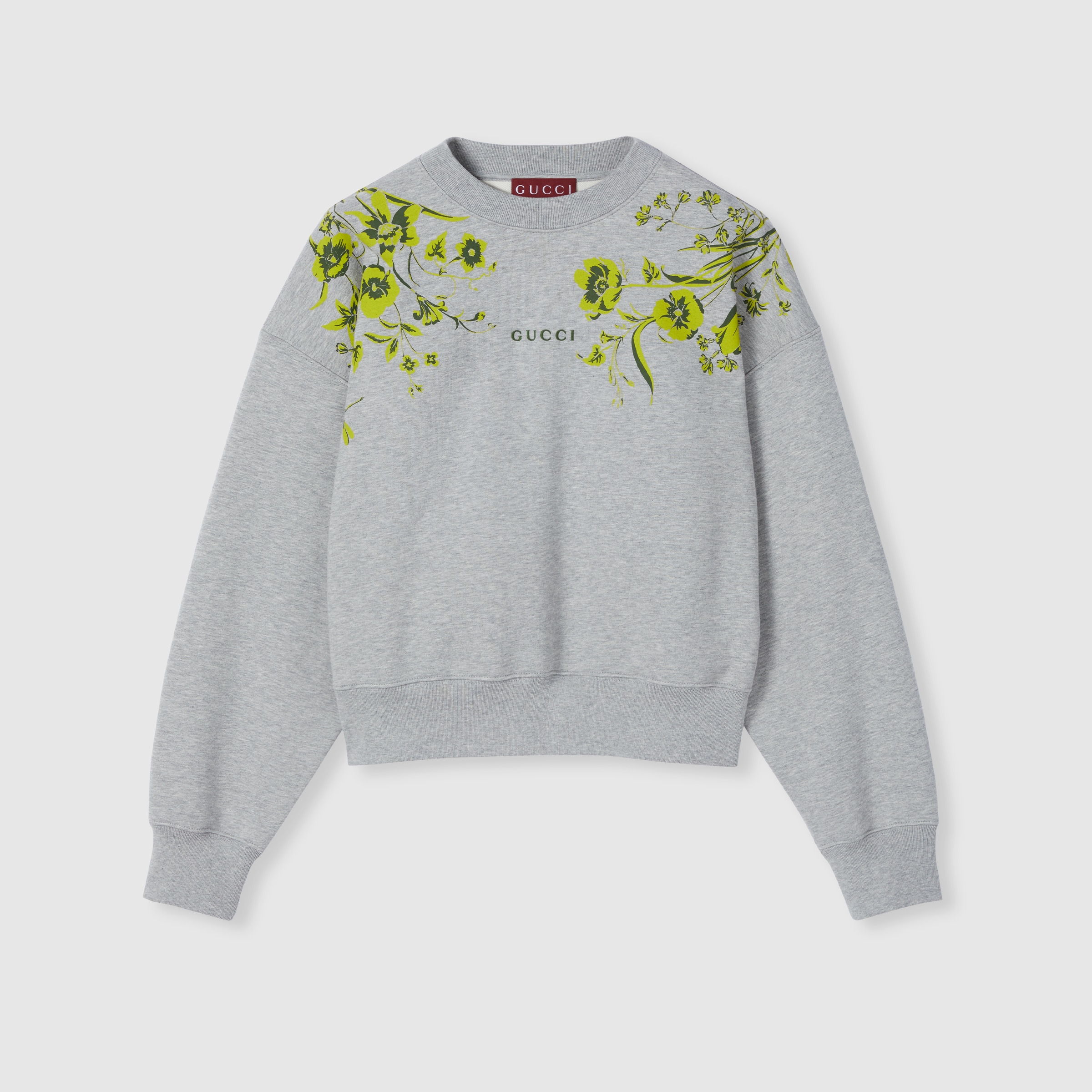 Cotton jersey sweatshirt with print - 1